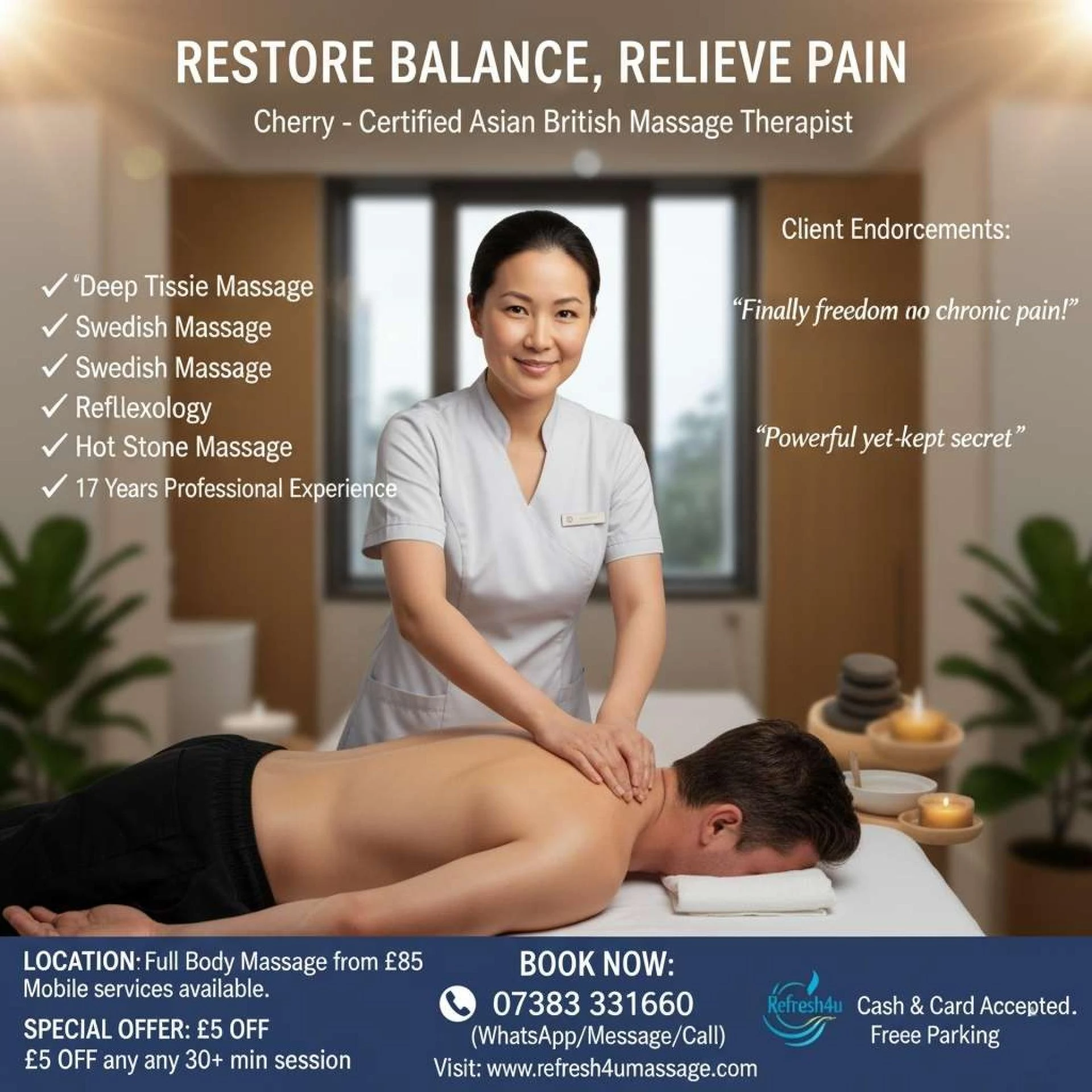 Relax & Heal with Expert Deep Tissue & Swedish Massage in London E14