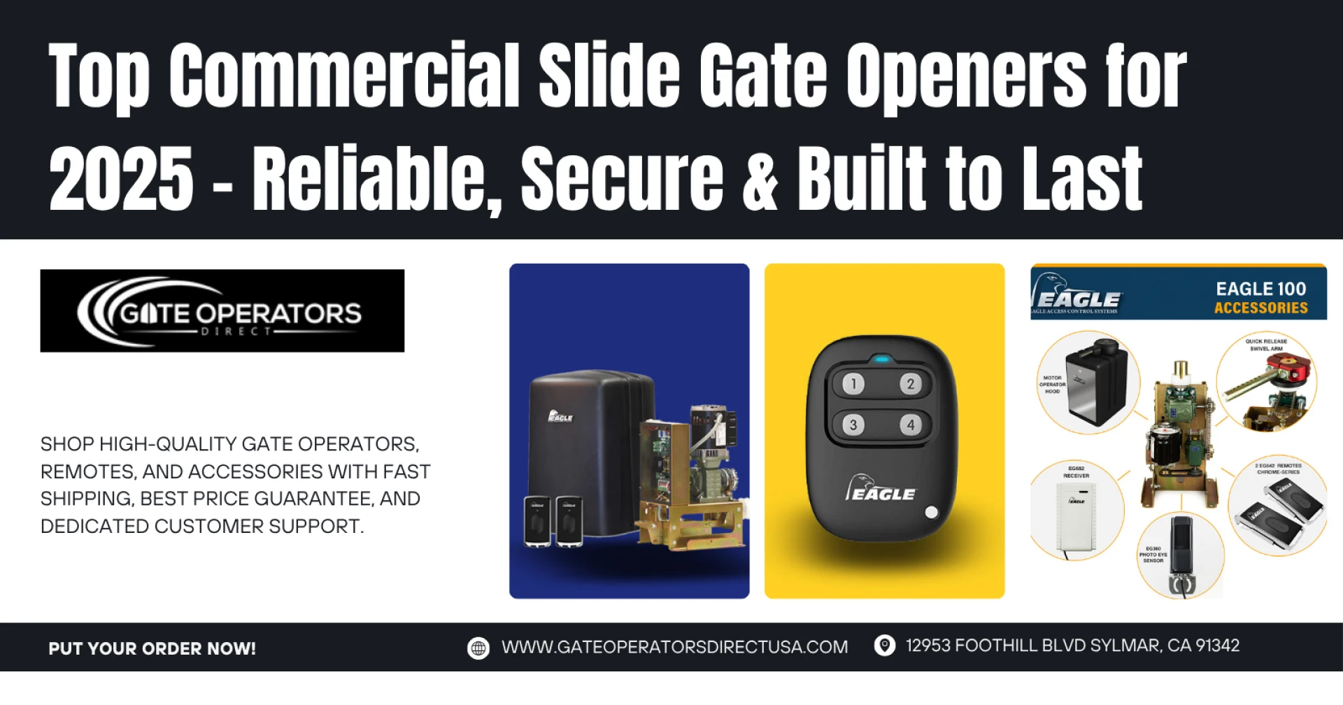 Heavy-Duty Sliding Gate Operators for Every Gate Size – Up to 3500 lbs Capacity