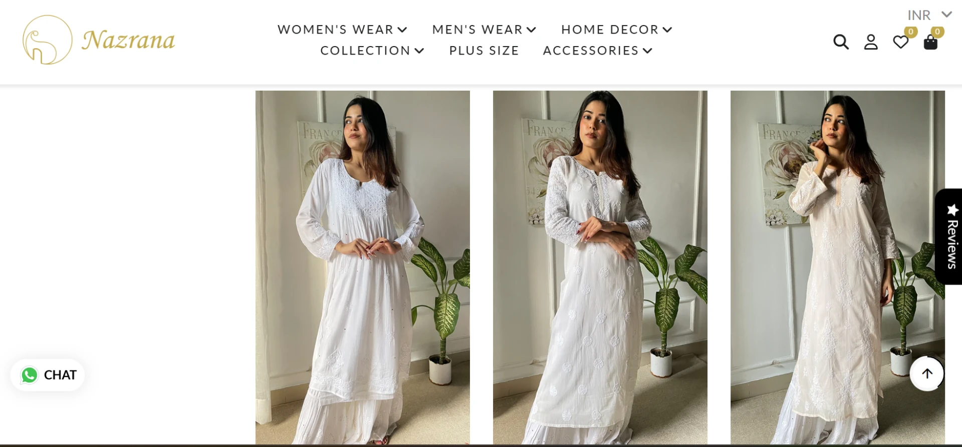 Buy Authentic Chikankari & Chikan Kurtis at Best Prices – Nazrana Chikan