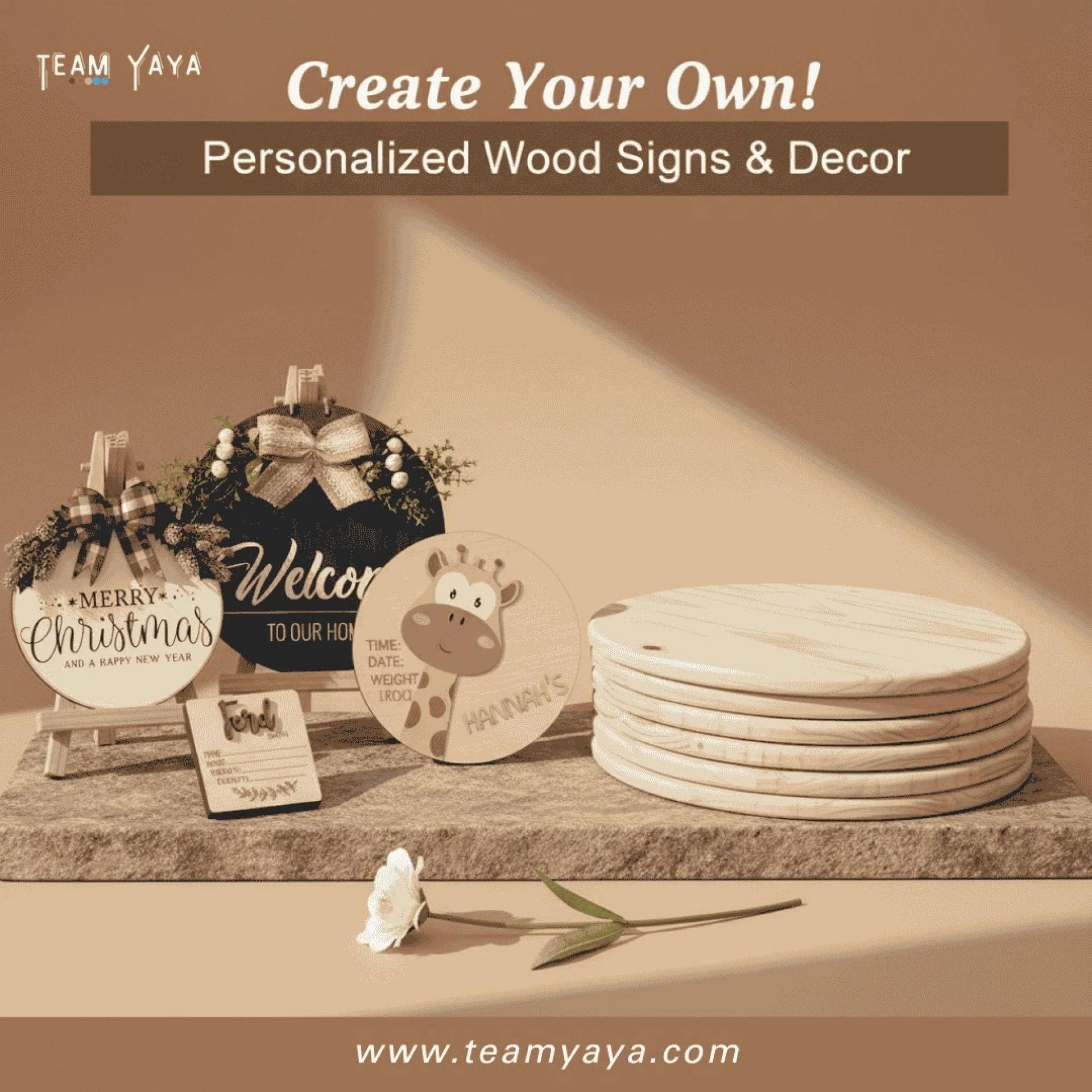 Beyond the Blank: Unleashing Creativity with Wooden Circles for Crafts | Team yaya