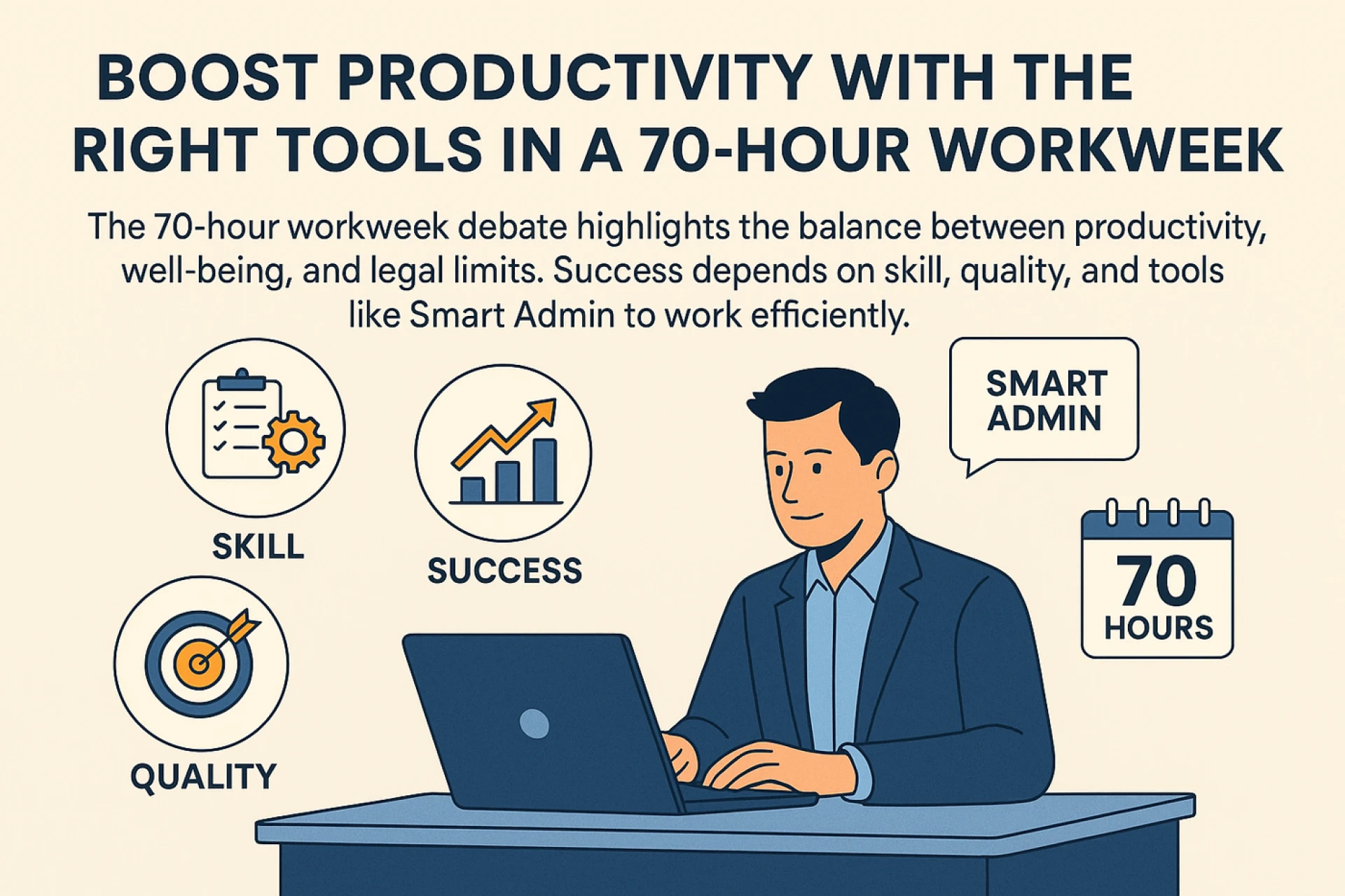 Work Hours, Productivity, – 70 Hours Work Per Week – Tools to Improve Productivity and Create Surplus for Enterprise