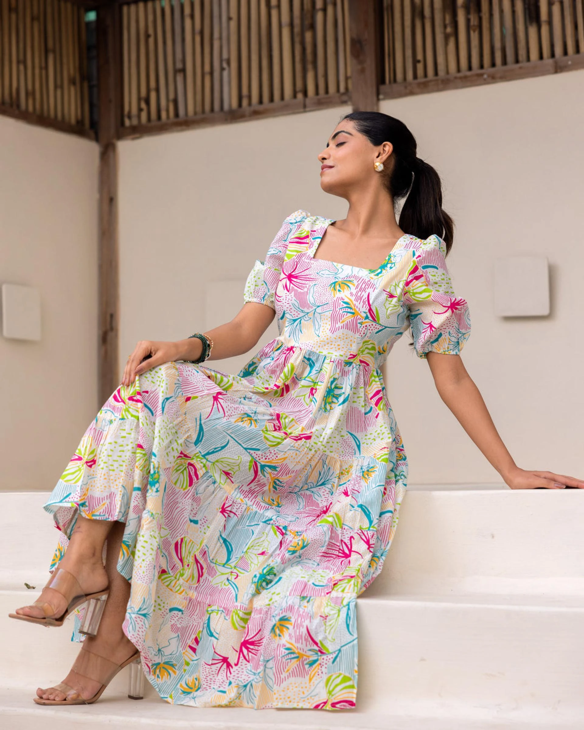 Why a multi-floral white dress is perfect for the office?