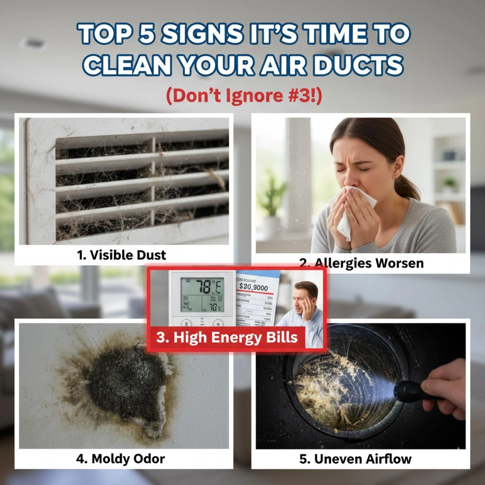 Top 5 Signs It’s Time to Clean Your Air Ducts (Don't Ignore #3!)