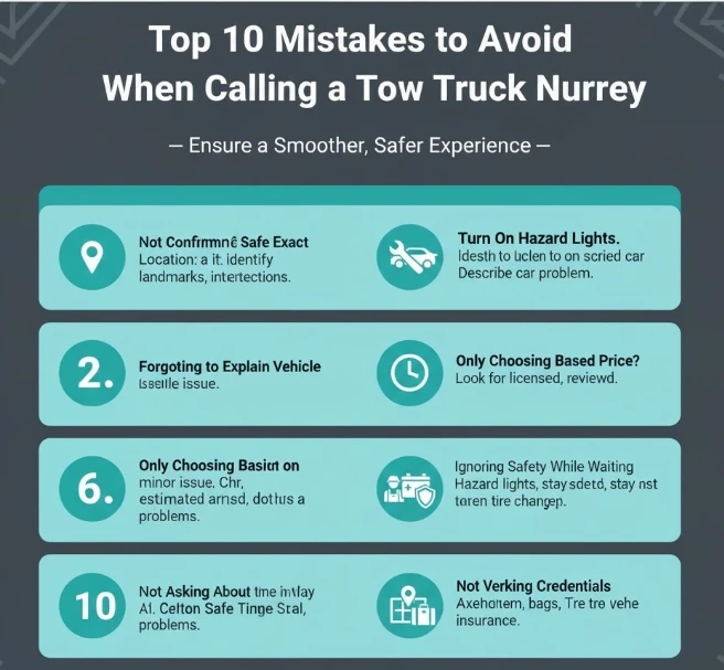 Top 10 Mistakes to Avoid When Calling a Tow Truck Near Surrey