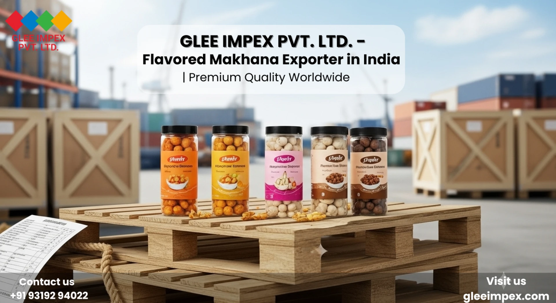 Glee Impex Pvt Ltd – India’s Leading Flavoured Makhana Exporter Delivering Premium Fox Nuts Worldwide