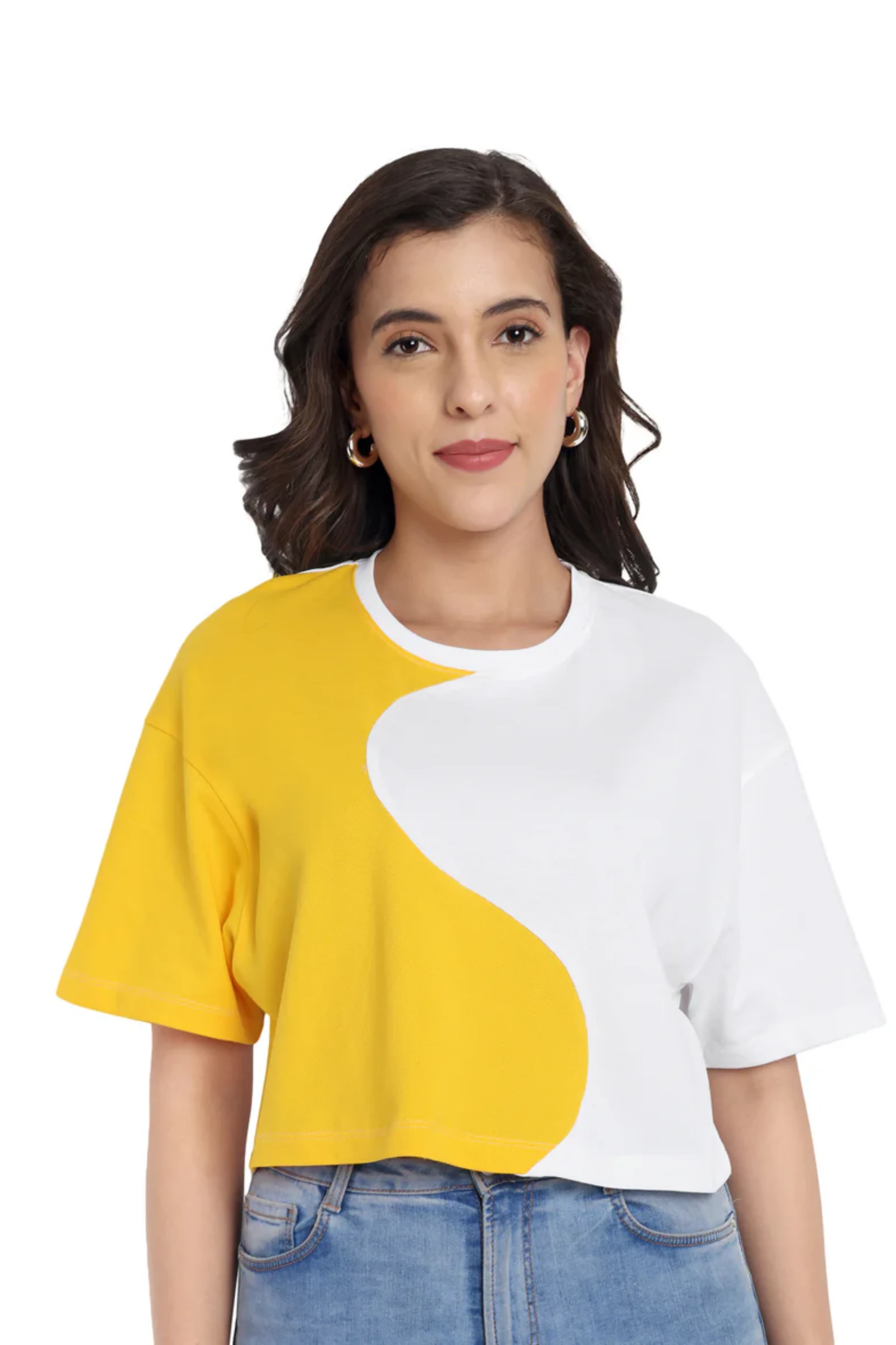 Why choose a white oversized crop top for a trendy outfit?