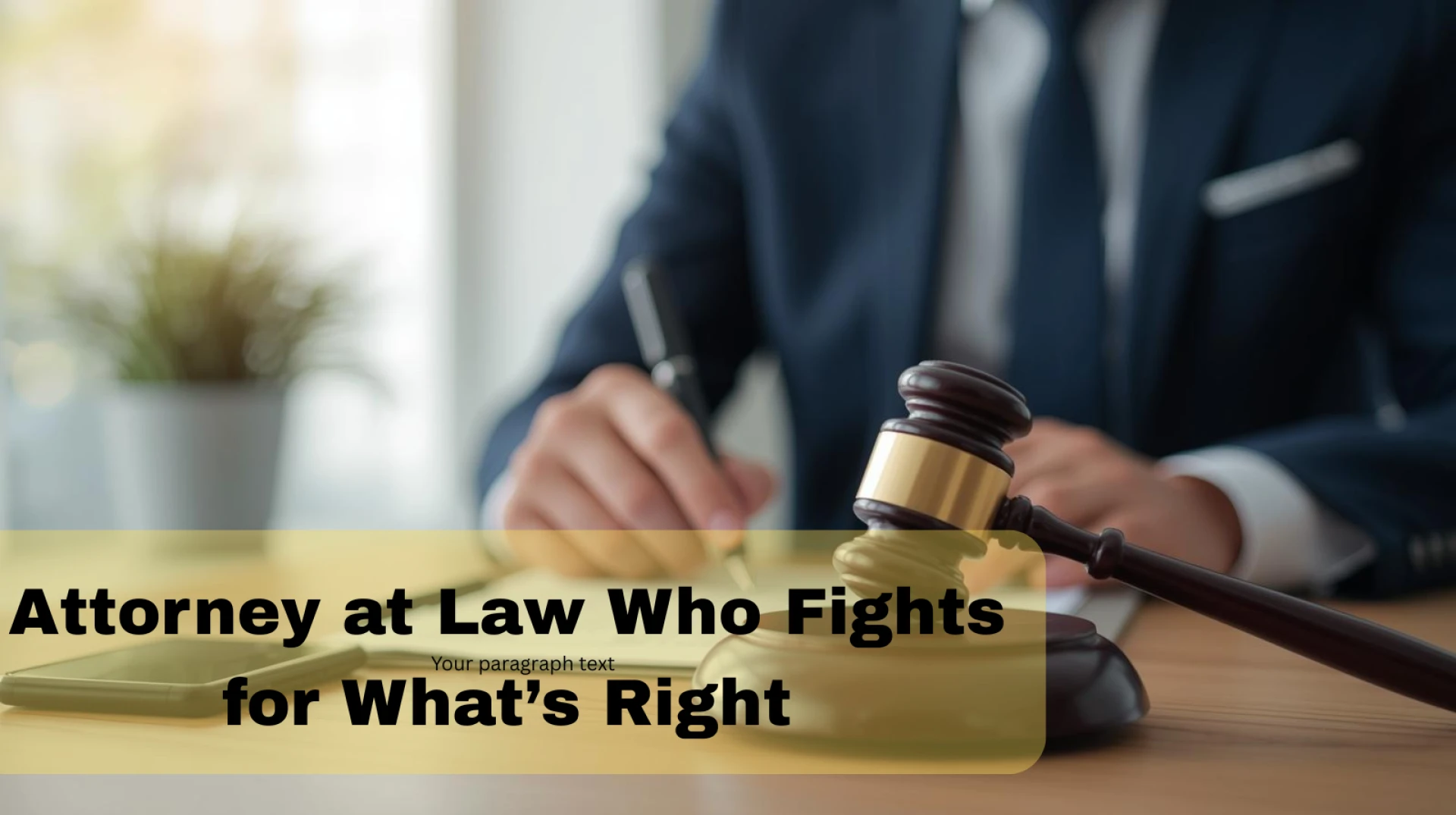 Attorney at Law Who Fights for What’s Right