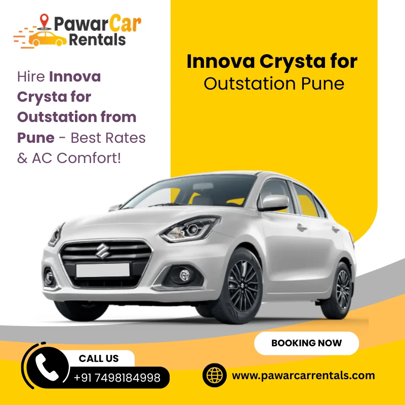 Premium Innova Crysta Rental for Outstation Pune Trips - 24/7 Service!
