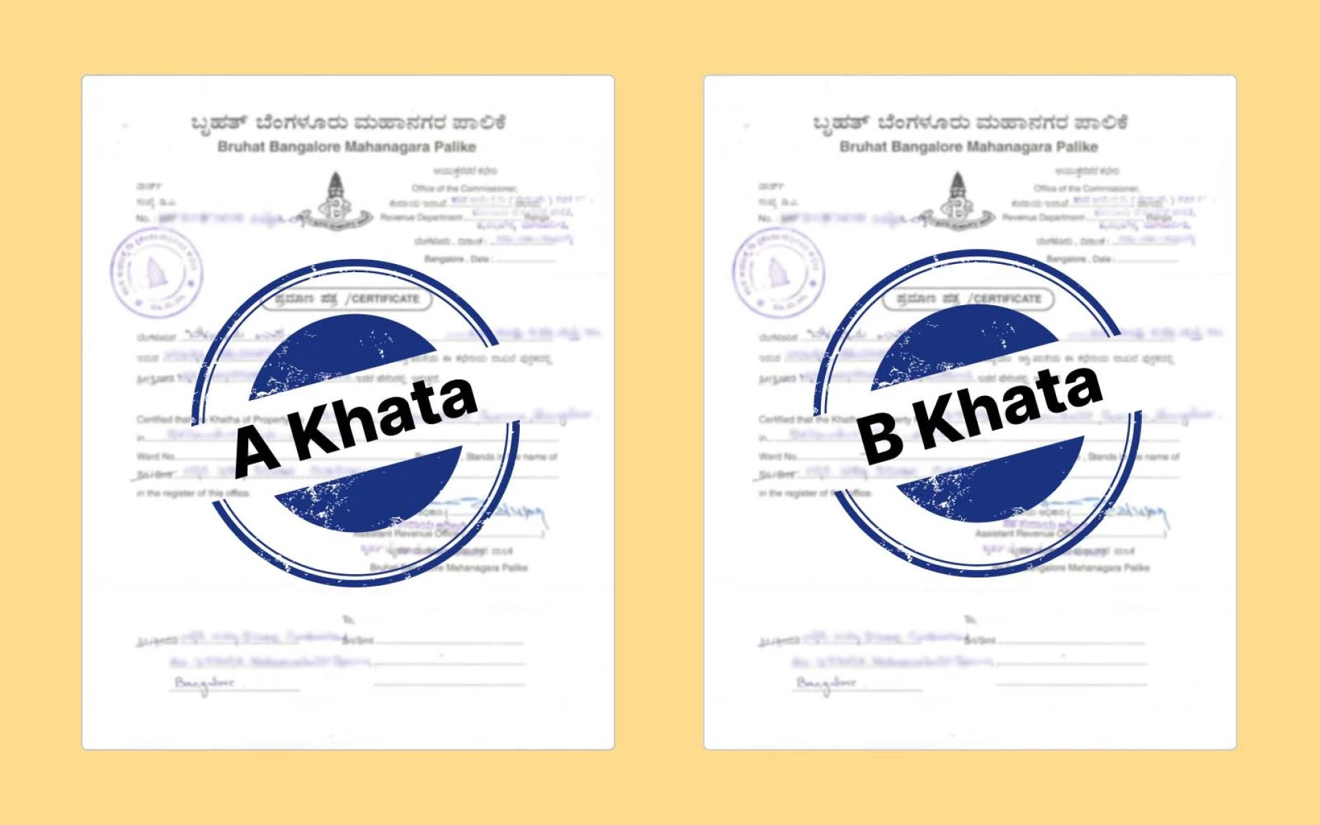 What Is the Difference Between A Khata vs B Khata in Bangalore Property Records