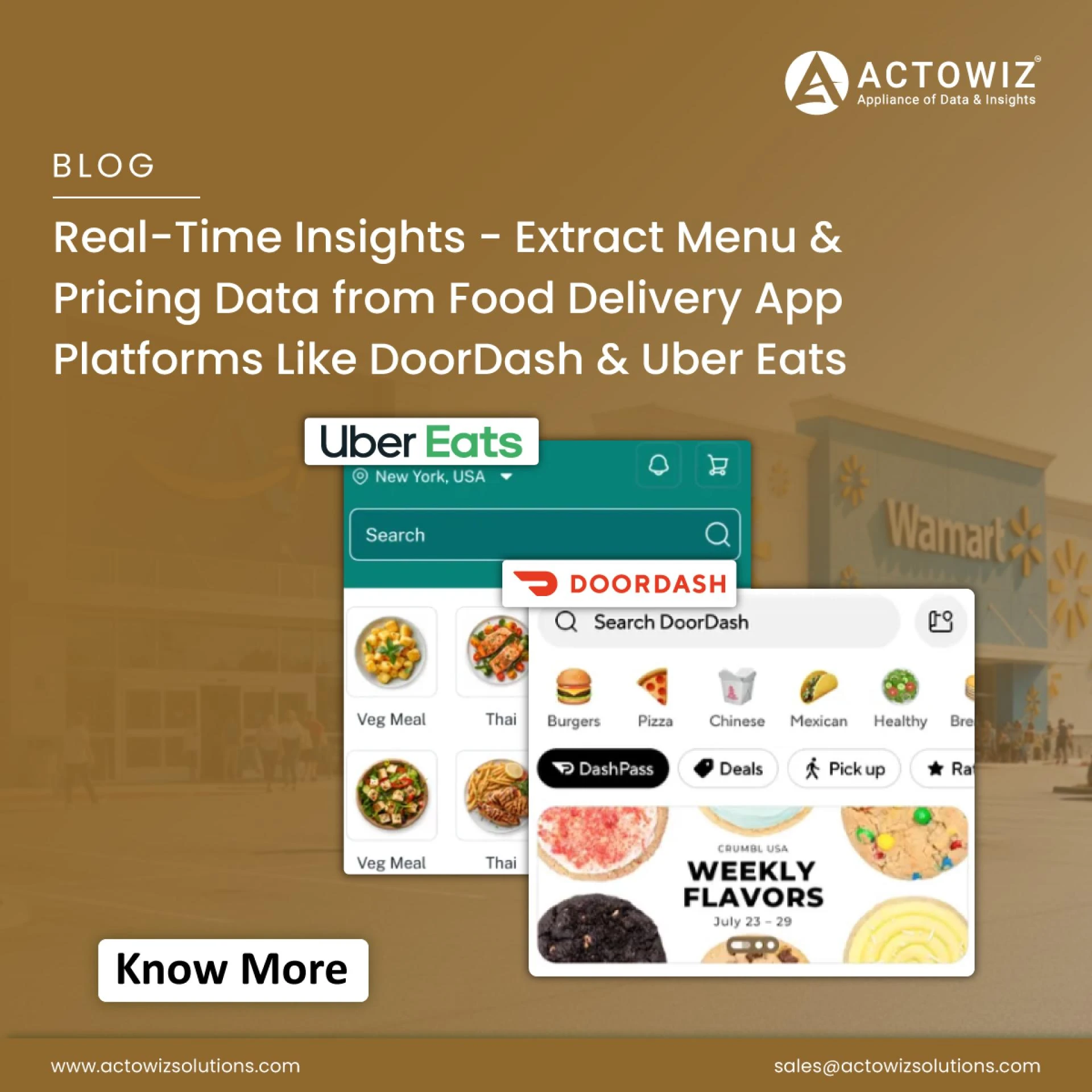Extract Menu & Pricing Data from Food Delivery App - DoorDash & Uber Eats