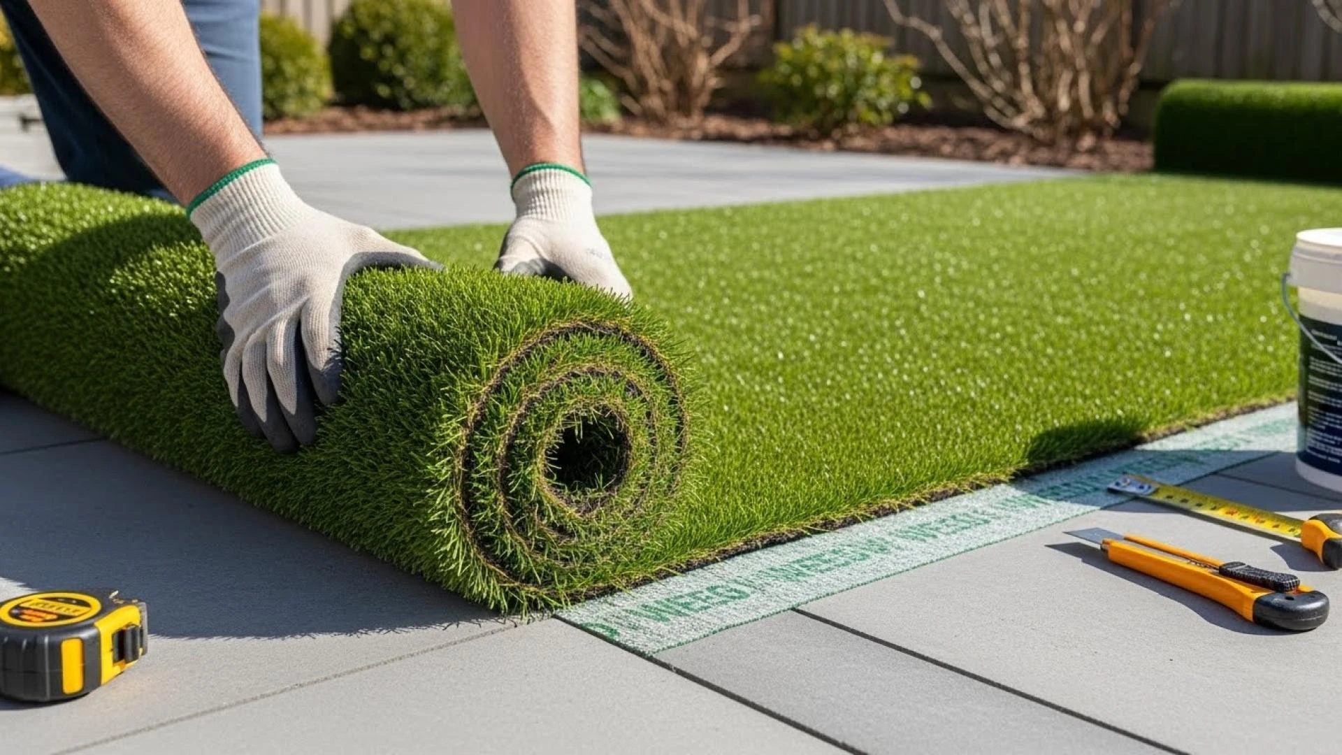 How to Lay Artificial Grass on Concrete | Landscapers Washington