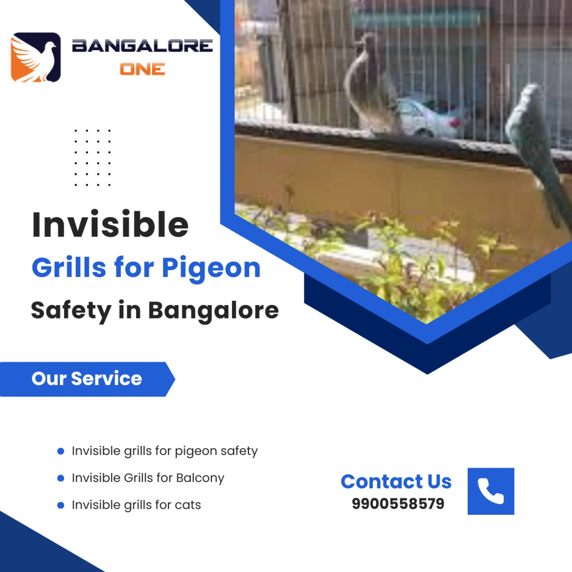 Invisible Grills for Pigeon Safety in Bangalore