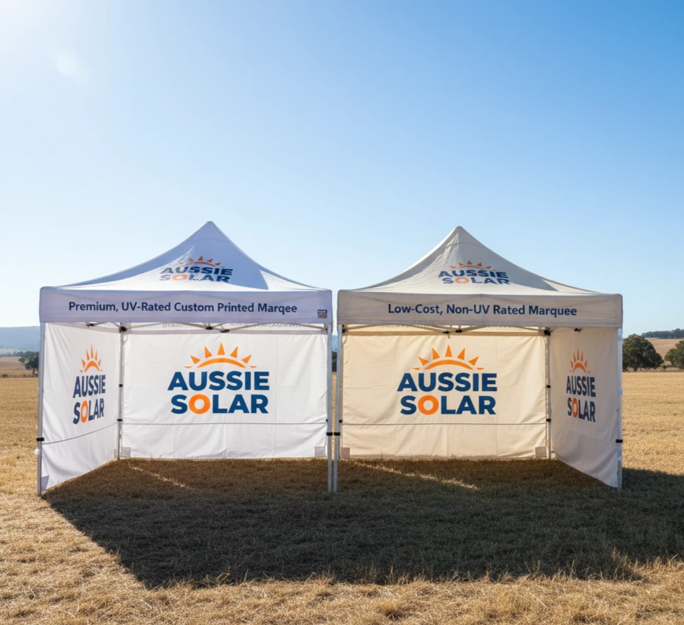 Don't Compromise: Why Your Custom Printed Marquee Must Be UV-Rated for Australian Conditions