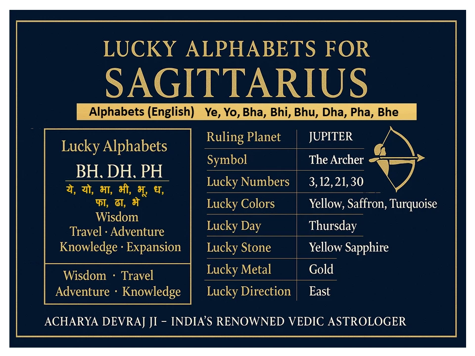 Lucky Alphabet for Sagittarius Find the Best Letters for Your Name