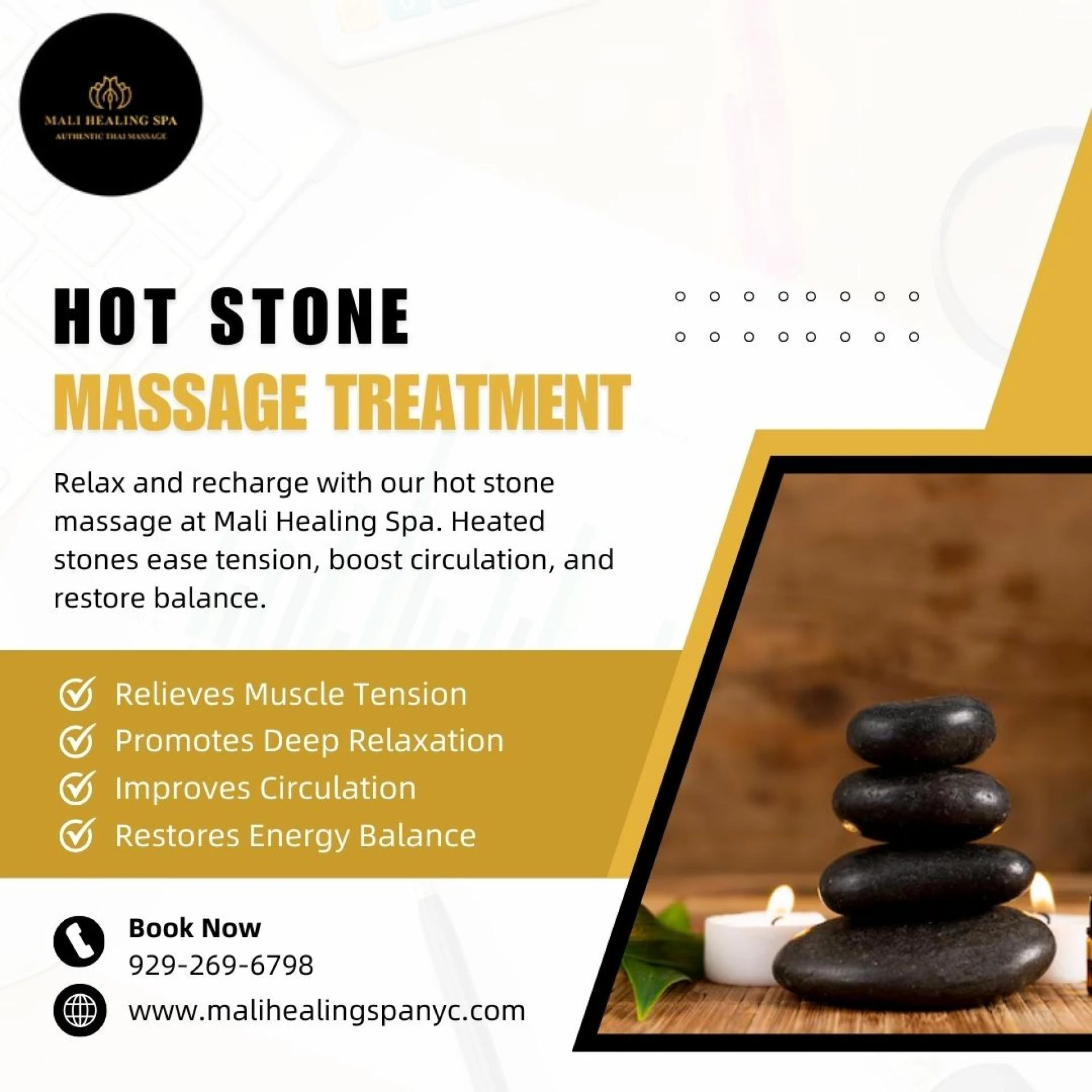 How Hot Stone Massage Treatment Improves Sleep, Mood & Overall Well-Being