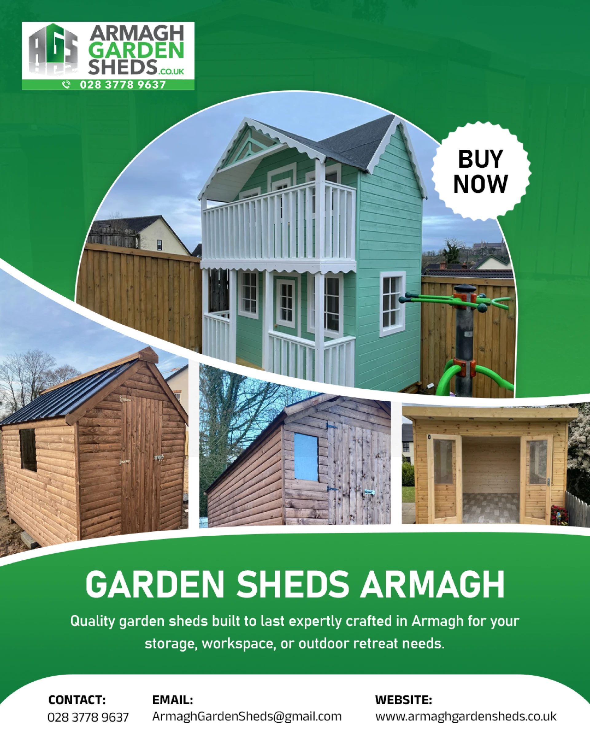 Quality Dog Kennels & Log Stores in Newry by Armagh Garden Sheds