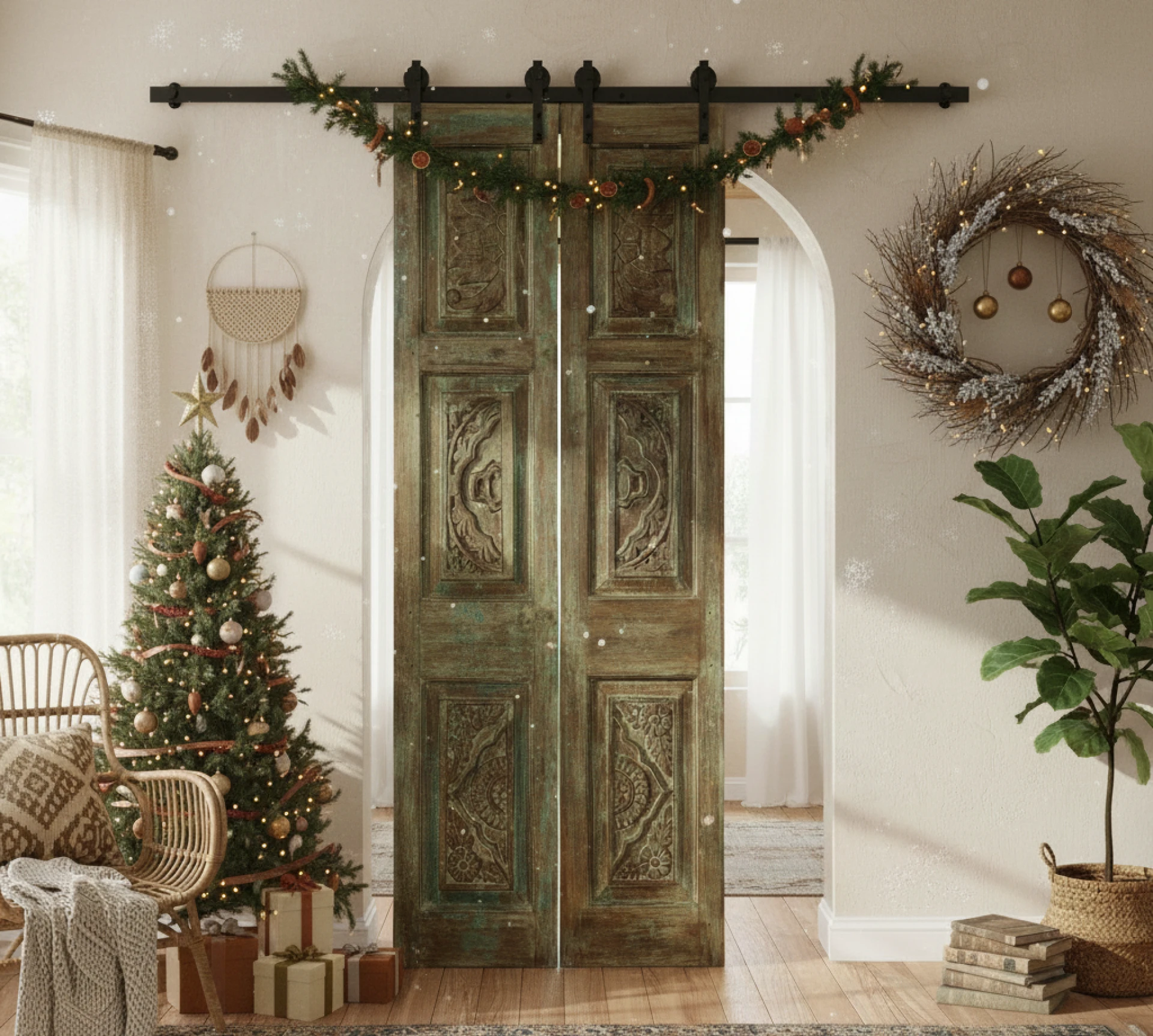 Rustic Gentlemen's Lodge: A Blend of Eclectic Style & Vintage Doors