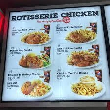 Menu swiss chalet