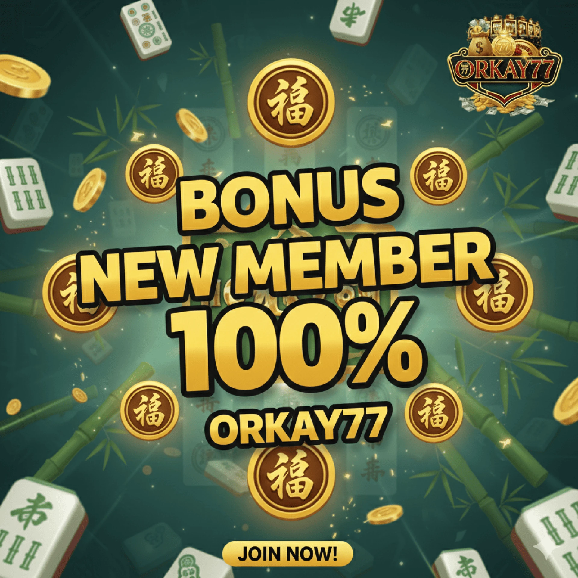 Orkay77: Bonus New Member 100% Tanpa Ribet, Jaminan Pasti Bisa Penarikan!