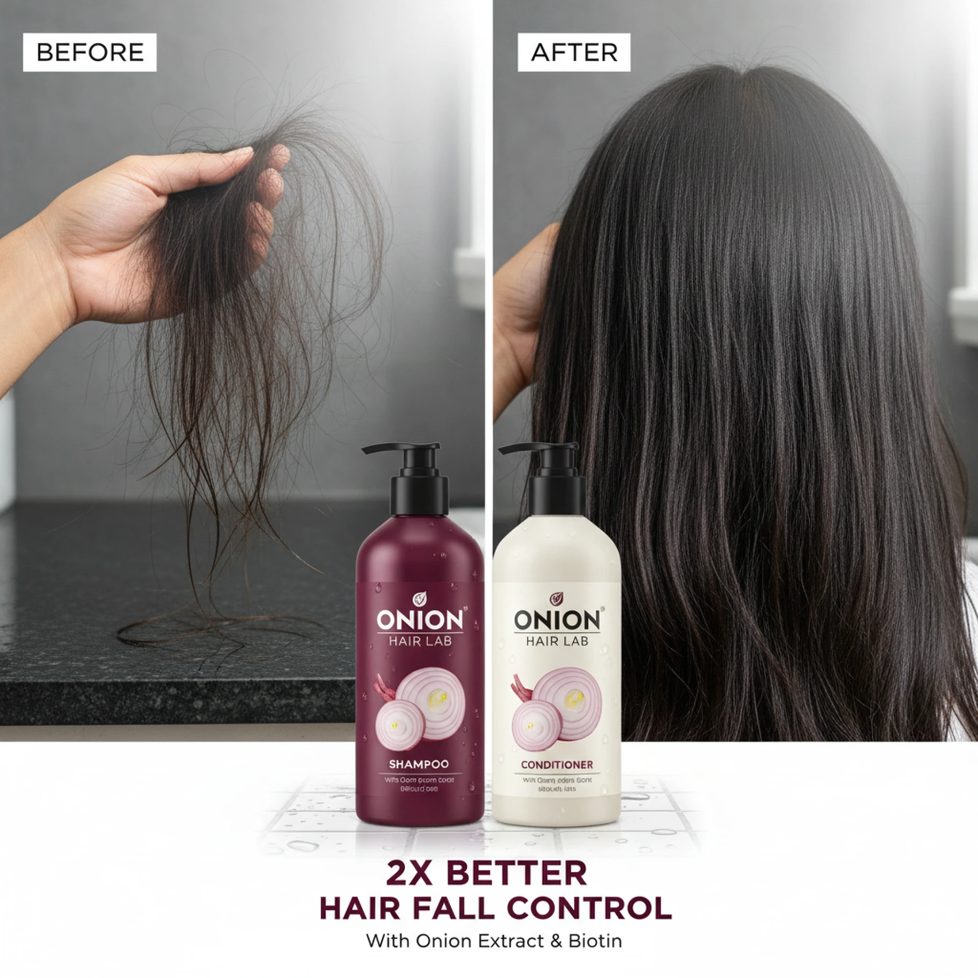 Why Using Onion Shampoo with Conditioner Gives Better Hair Fall Control