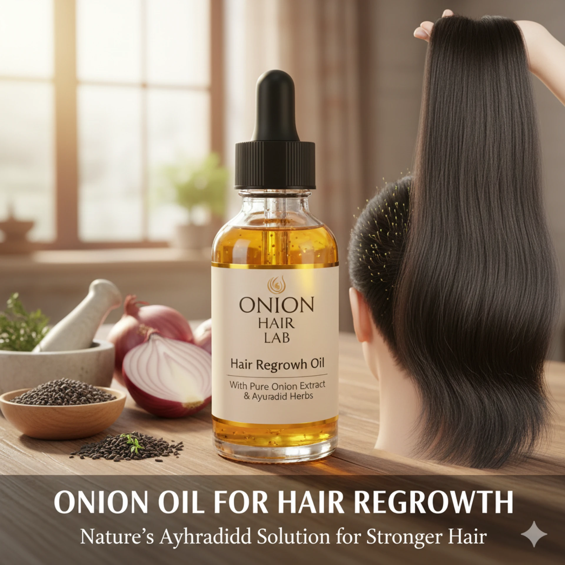 Onion Oil for Hair Regrowth: Nature’s Ayurvedic Solution for Stronger Hair