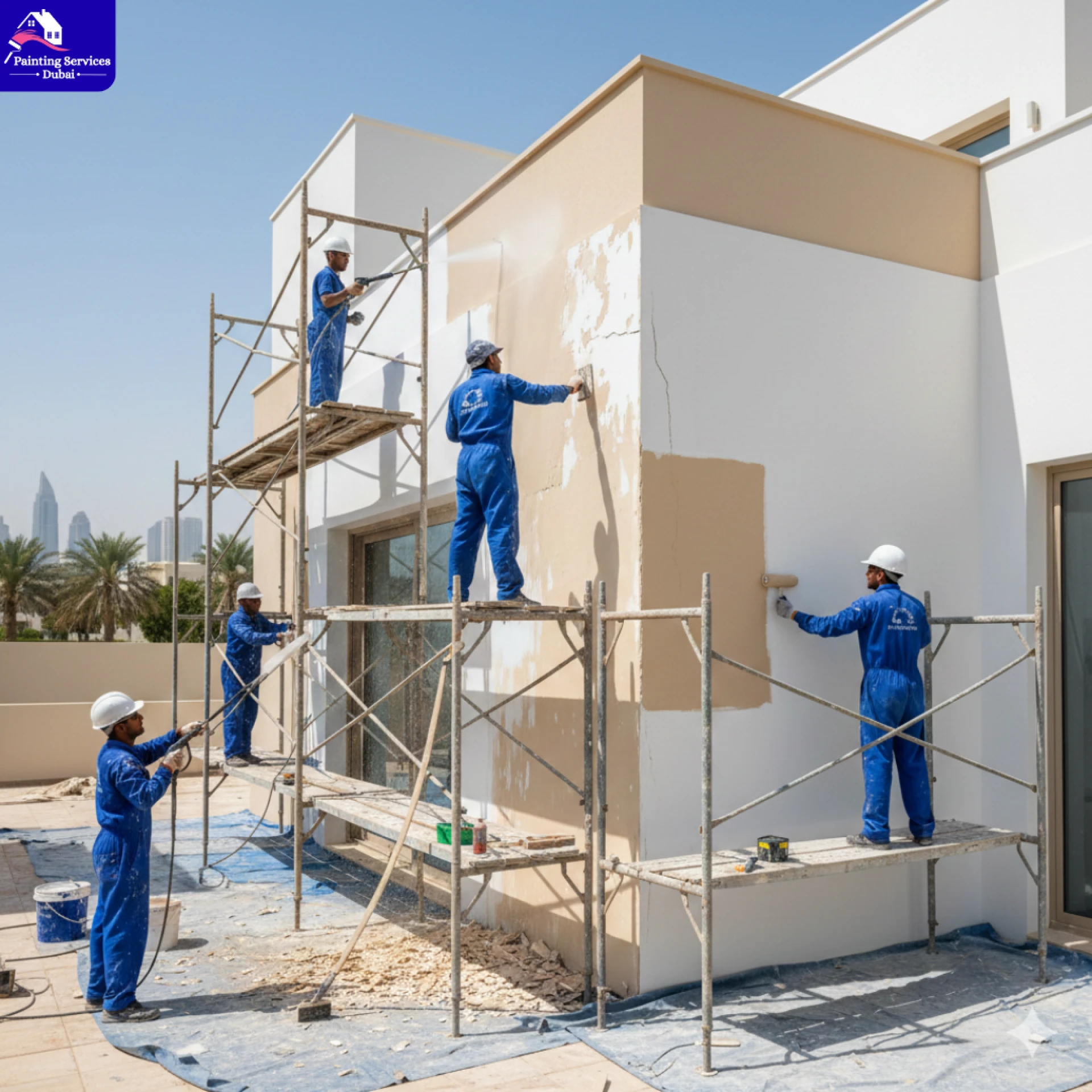 How Painting Services Dubai Prepare Walls for Long-Lasting Exterior Results