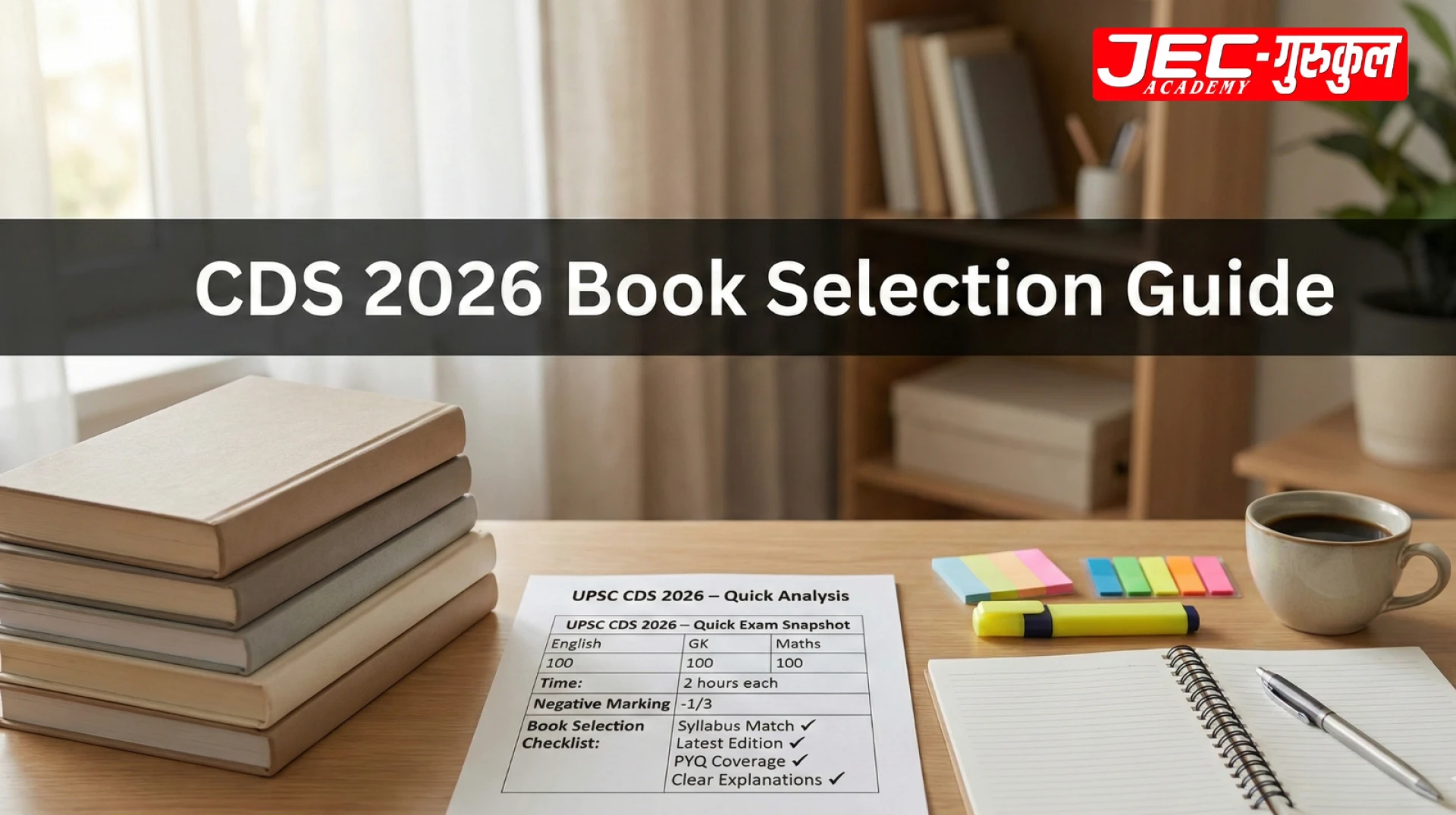 Best Books for Preparation of CDS Exam 2026—Complete Selection Guide