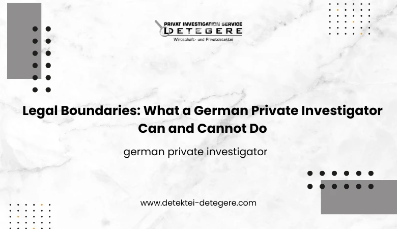 Legal Boundaries: What a German Private Investigator Can and Cannot Do