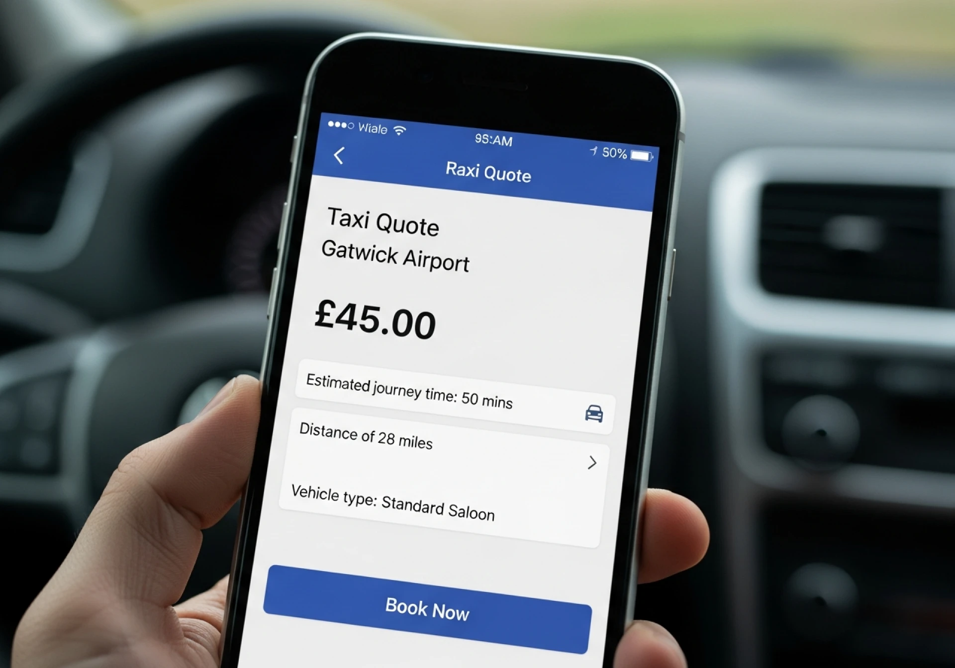 Taxi Quote to Gatwick Airport – Get an Instant, Reliable, and Affordable Fare