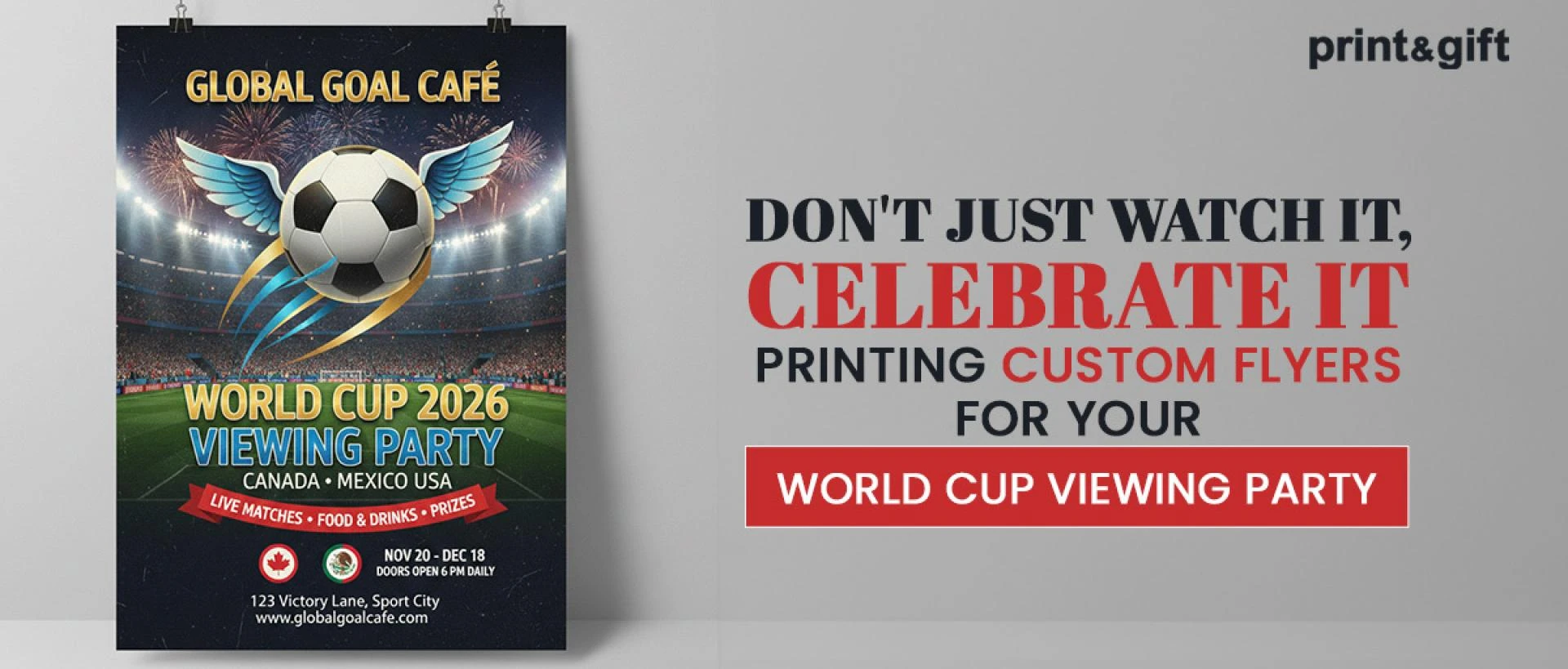 Don't Just Watch It, Celebrate It: Printing Custom Flyers for Your World Cup Viewing Party.