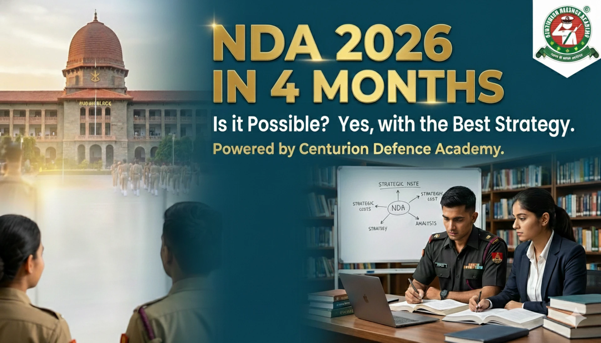 How to Prepare for NDA 2026 in 4 Months with the Best NDA Coaching – Centurion Defence Academy