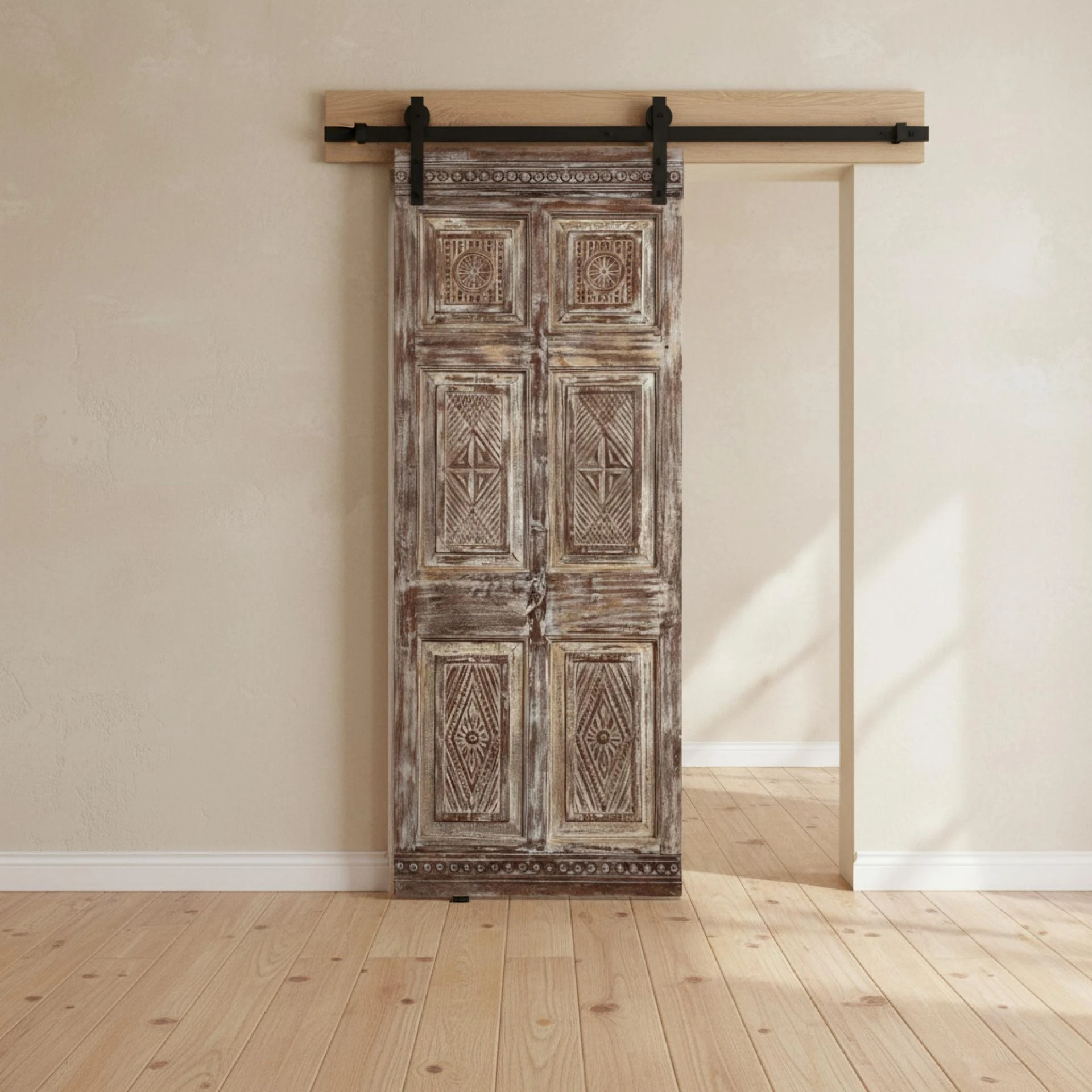 Reviving a Spanish Colonial by the Sea with Antique Carved Doors