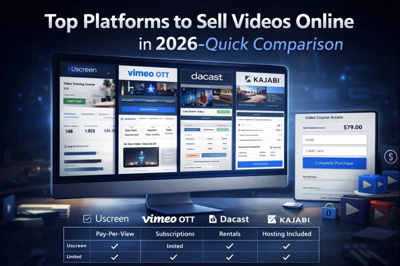Top Platforms to Sell Videos Online - Quick Comparison for 2026