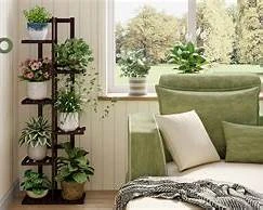 Bamworld 6-Tier Bamboo Plant Stand – Indoor & Outdoor Corner Shelf