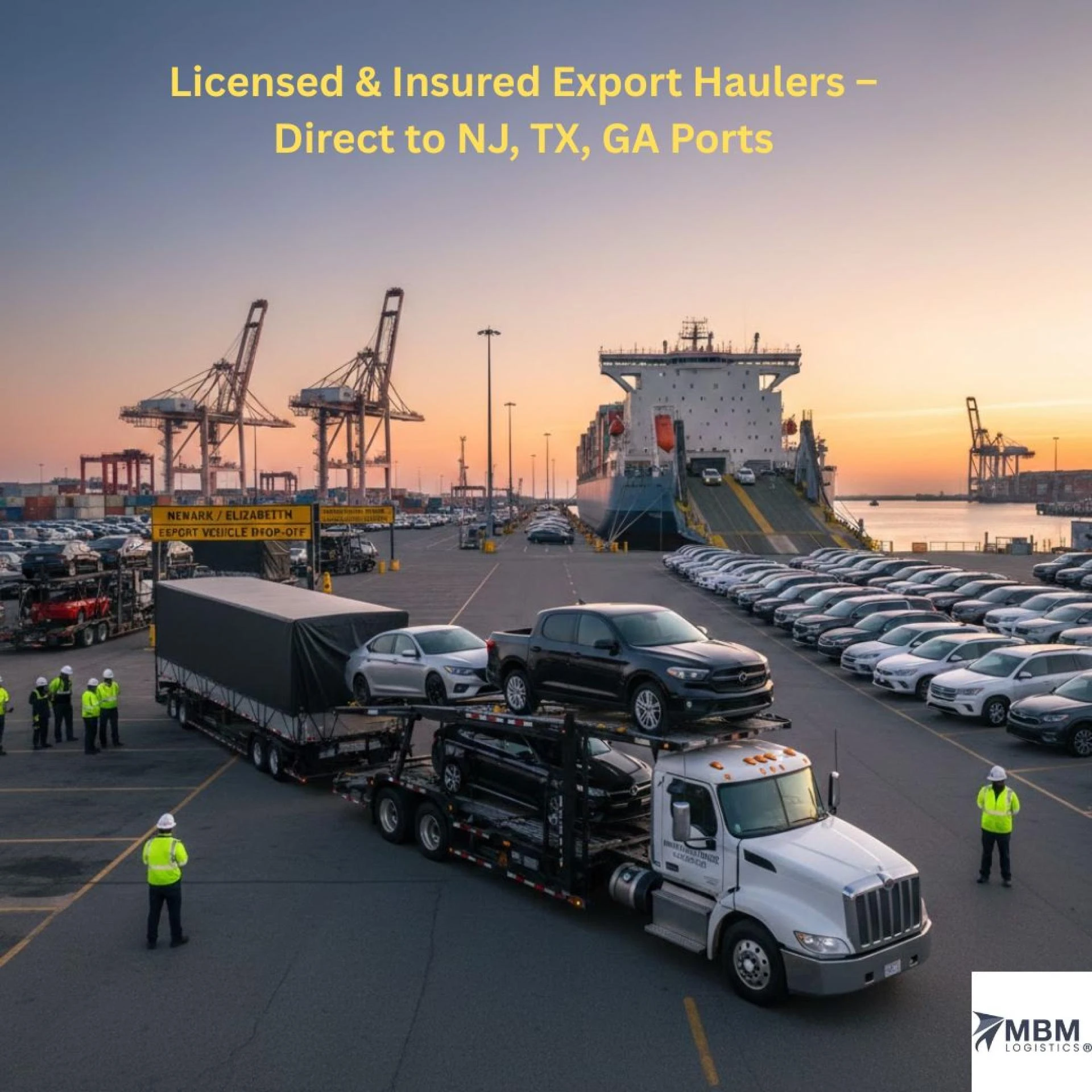 Licensed & Insured Export Haulers – Direct to NJ, TX, GA Ports