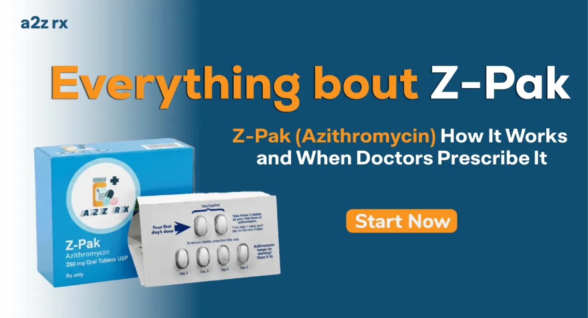 Buy Z-Pak (Azithromycin) Online at Best Price – Trusted Pharmacy A2Z RX