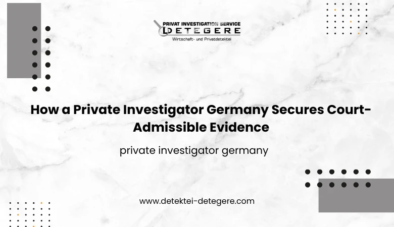 How a Private Investigator Germany Secures Court-Admissible Evidence