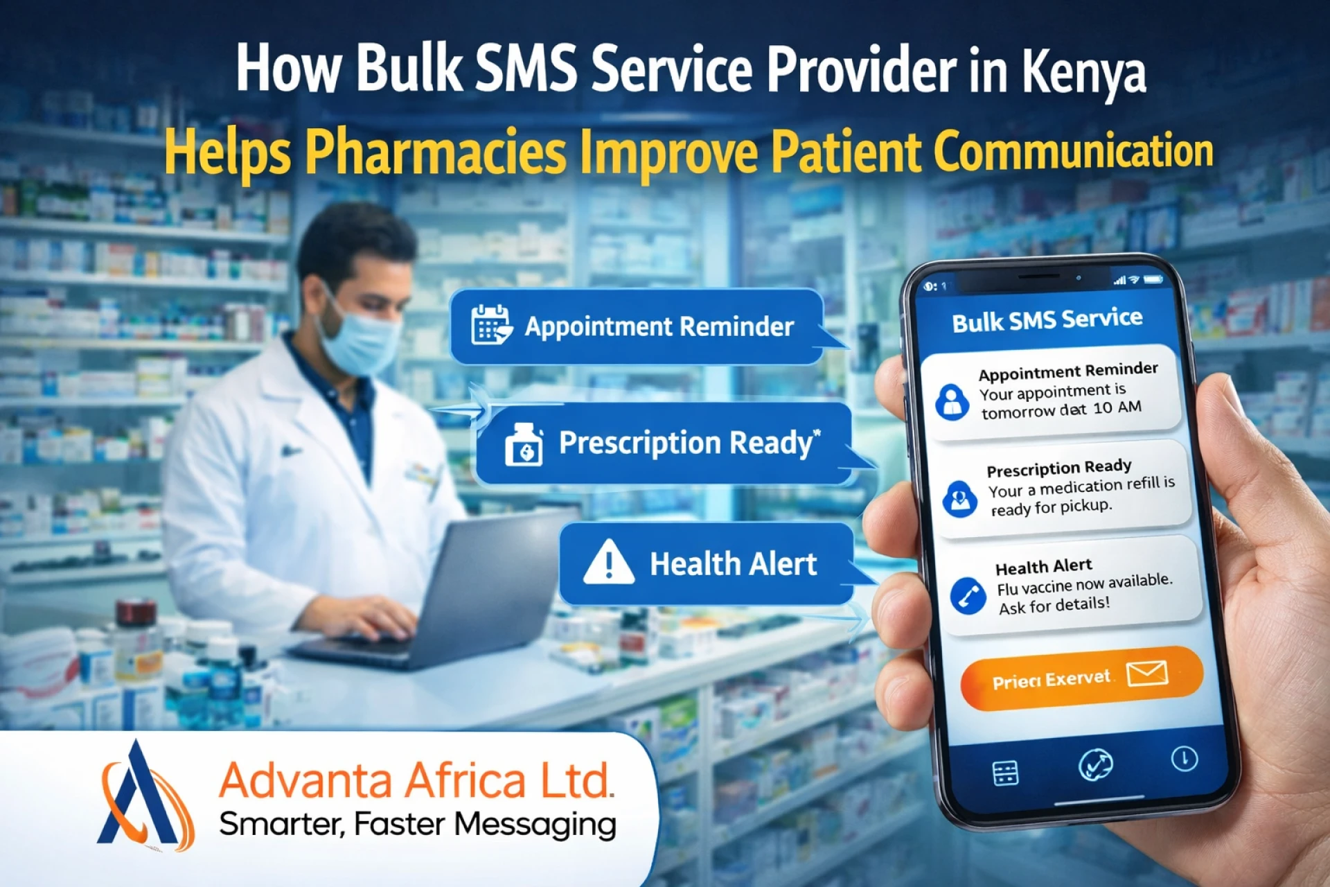 How Bulk SMS Service Provider in Kenya Helps Pharmacies Improve Patient Communication