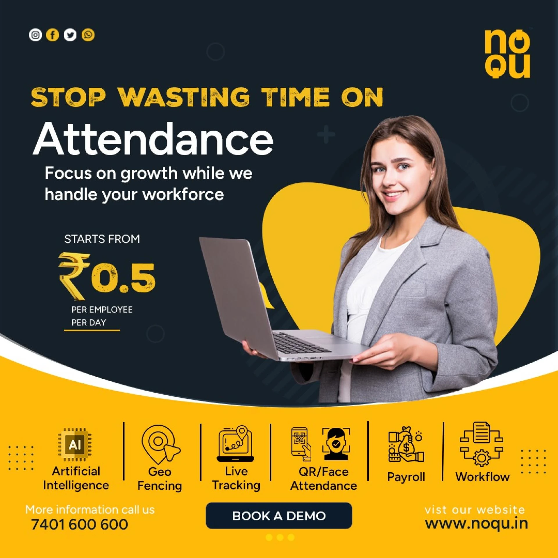 No Qu TAM – A Smarter Way to Manage Time and Attendance