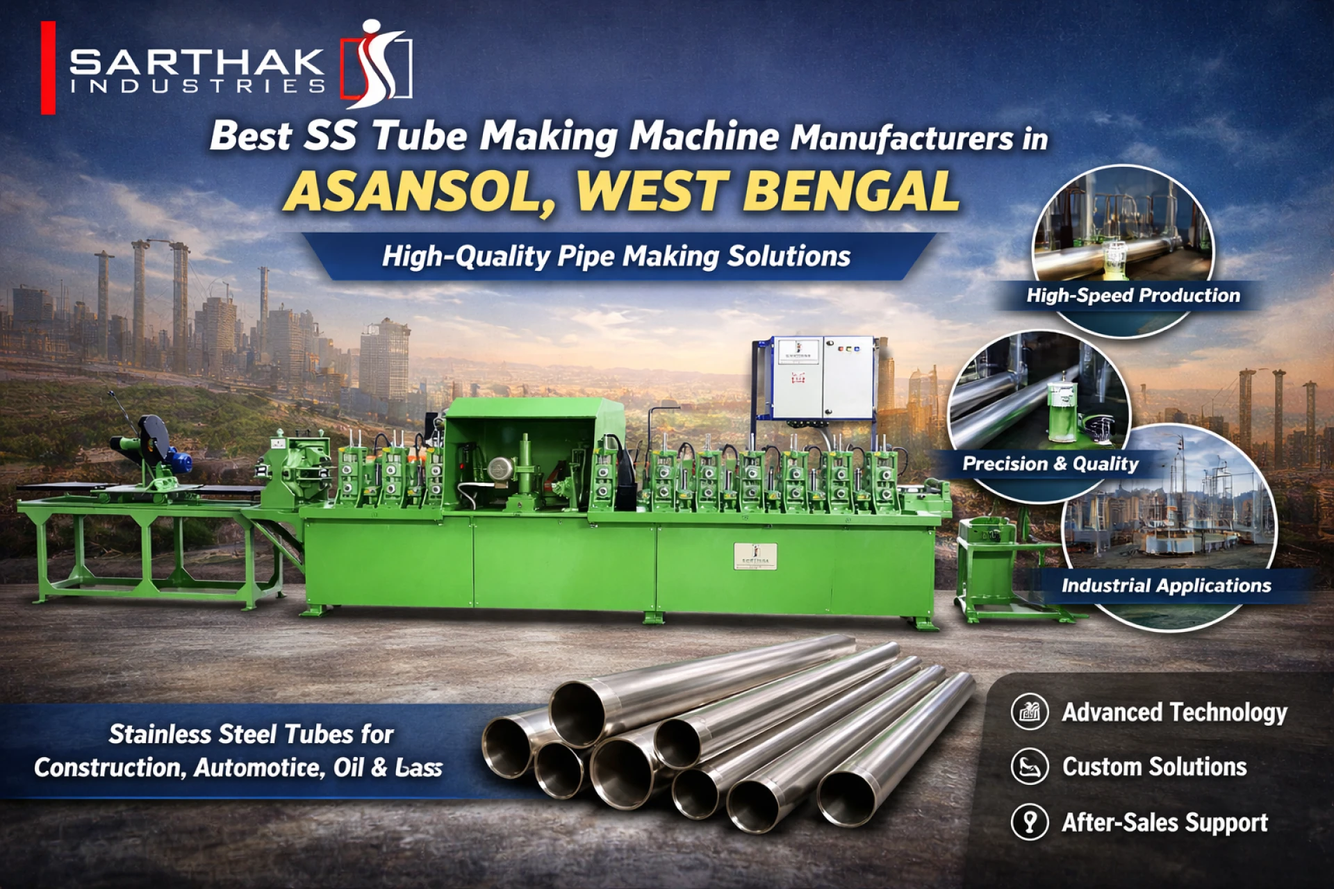 Best SS Tube Making Machine Manufacturers in Asansol, West Bengal