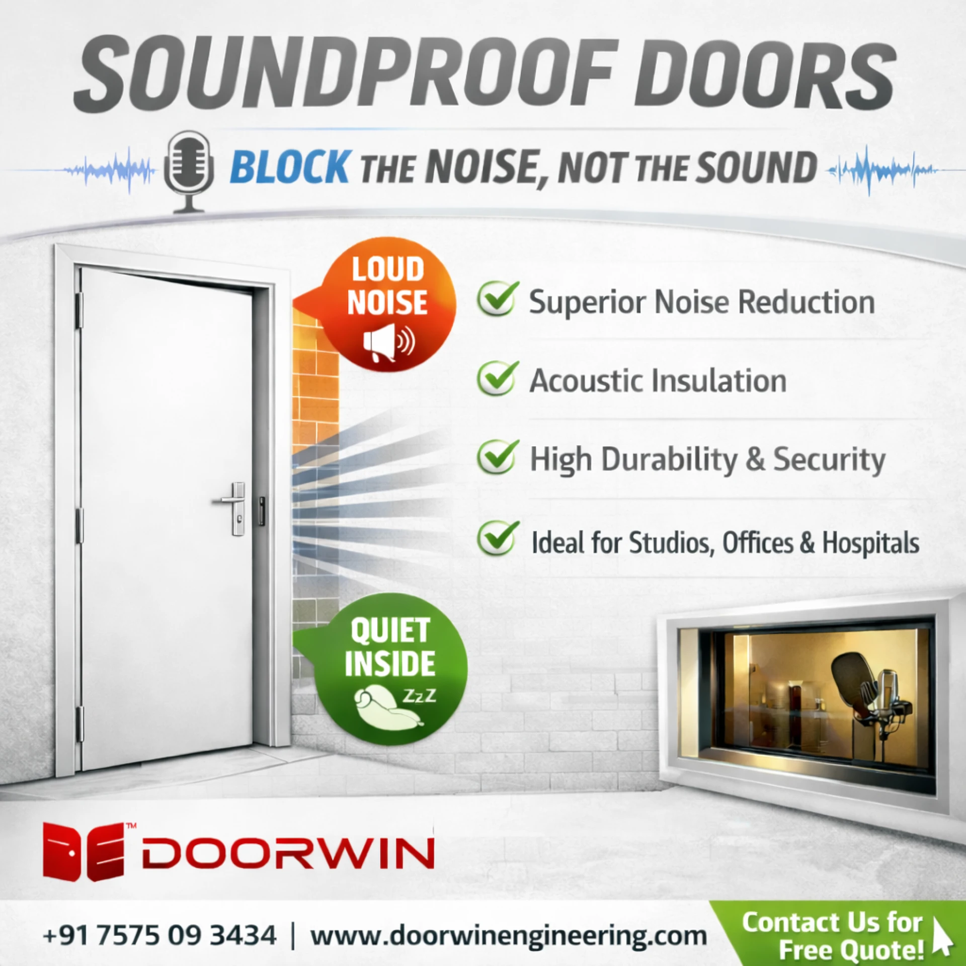 Acoustic Soundproof Doors Manufacturer in Ahmedabad India