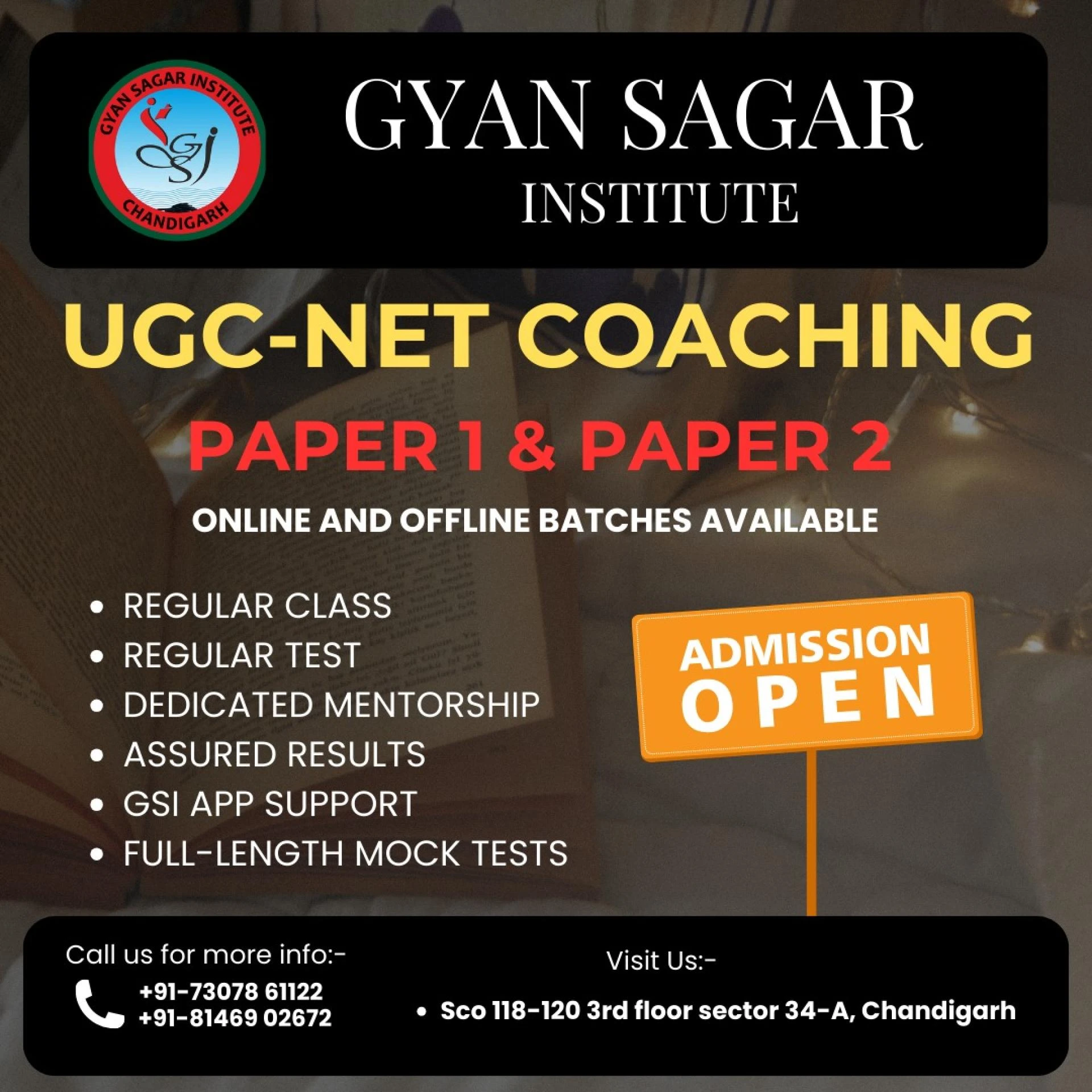 UGC NET Coaching in Chandigarh | Gyan Sagar Institute