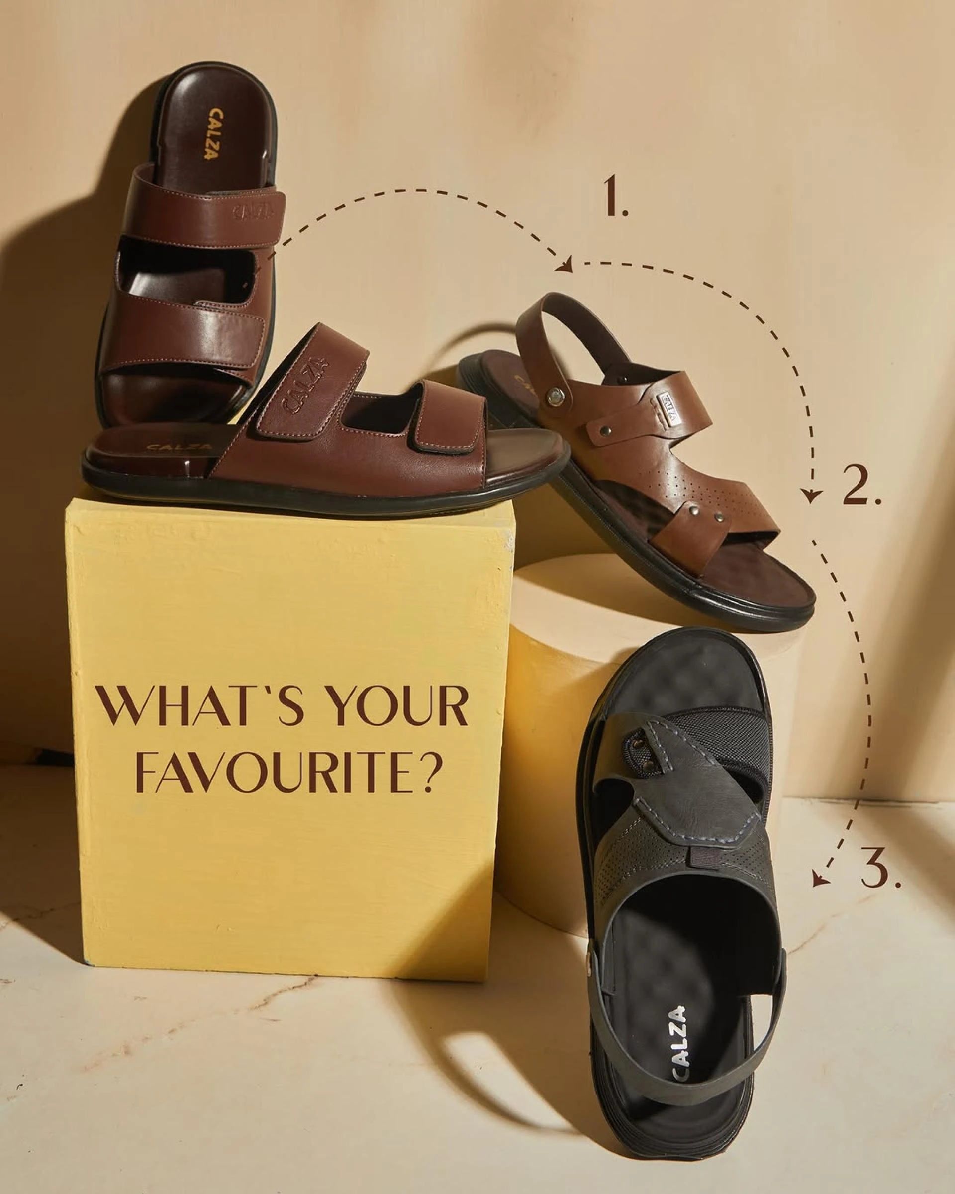 Trending Men's Sandals and Chappals Online Latest Collection from Calza
