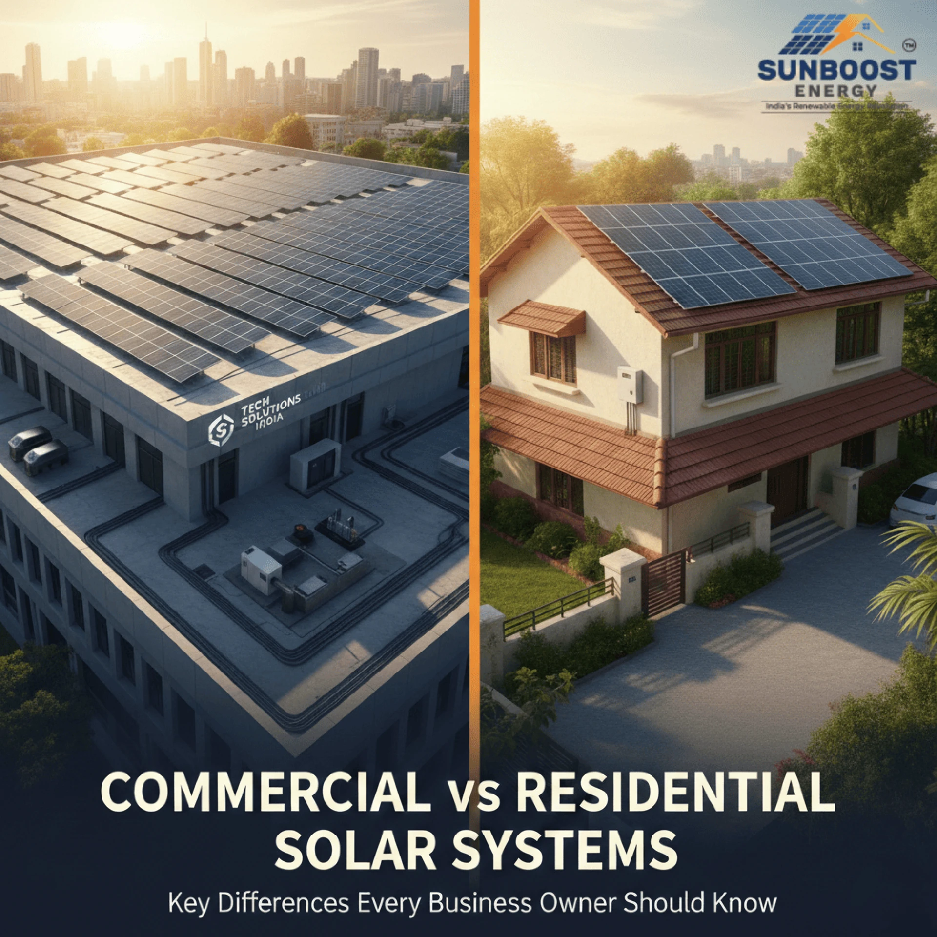Commercial vs Residential Solar Systems: Key Differences Every Business Owner Should Know