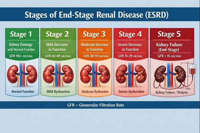 What Are the Five Stages of End-Stage Renal Disease (ESRD)?