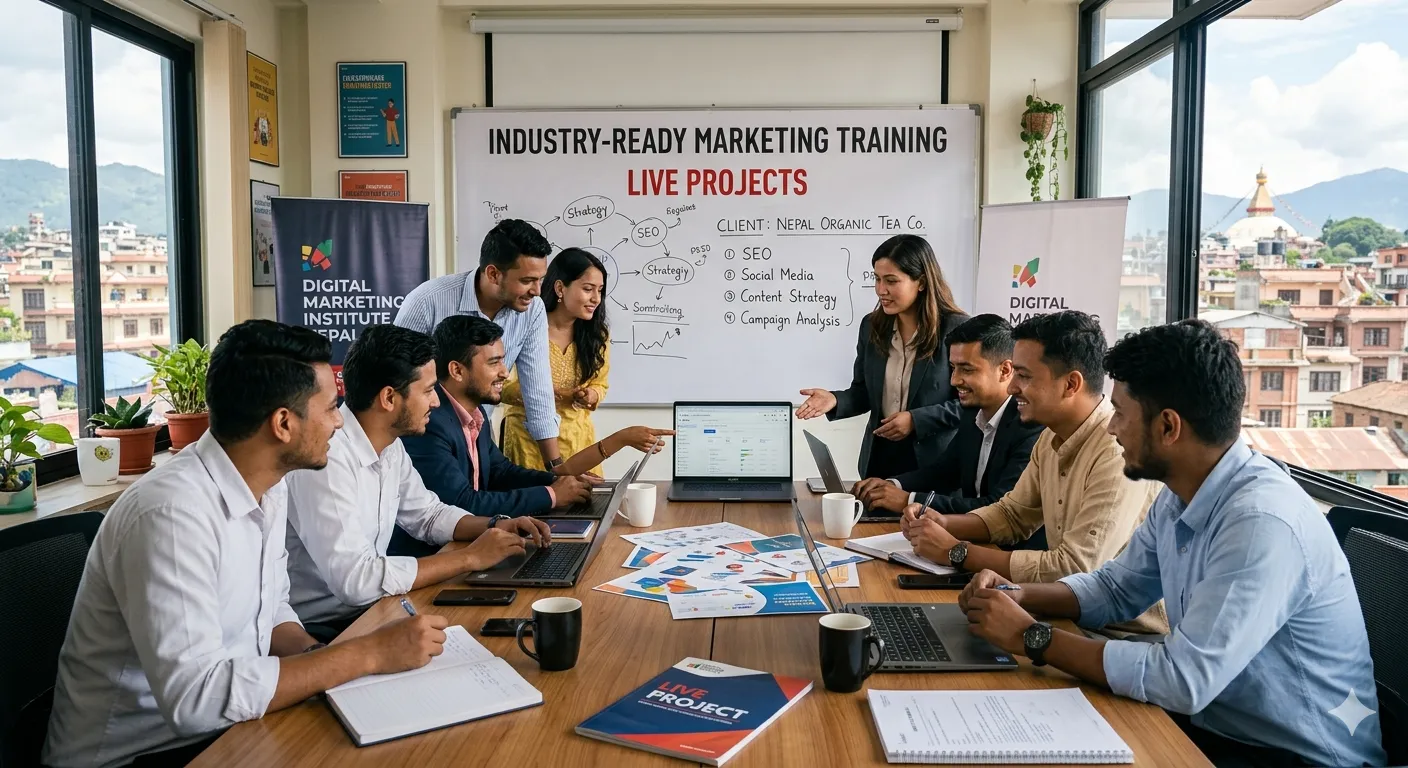Industry-ready marketing training in Nepal with Live Projects