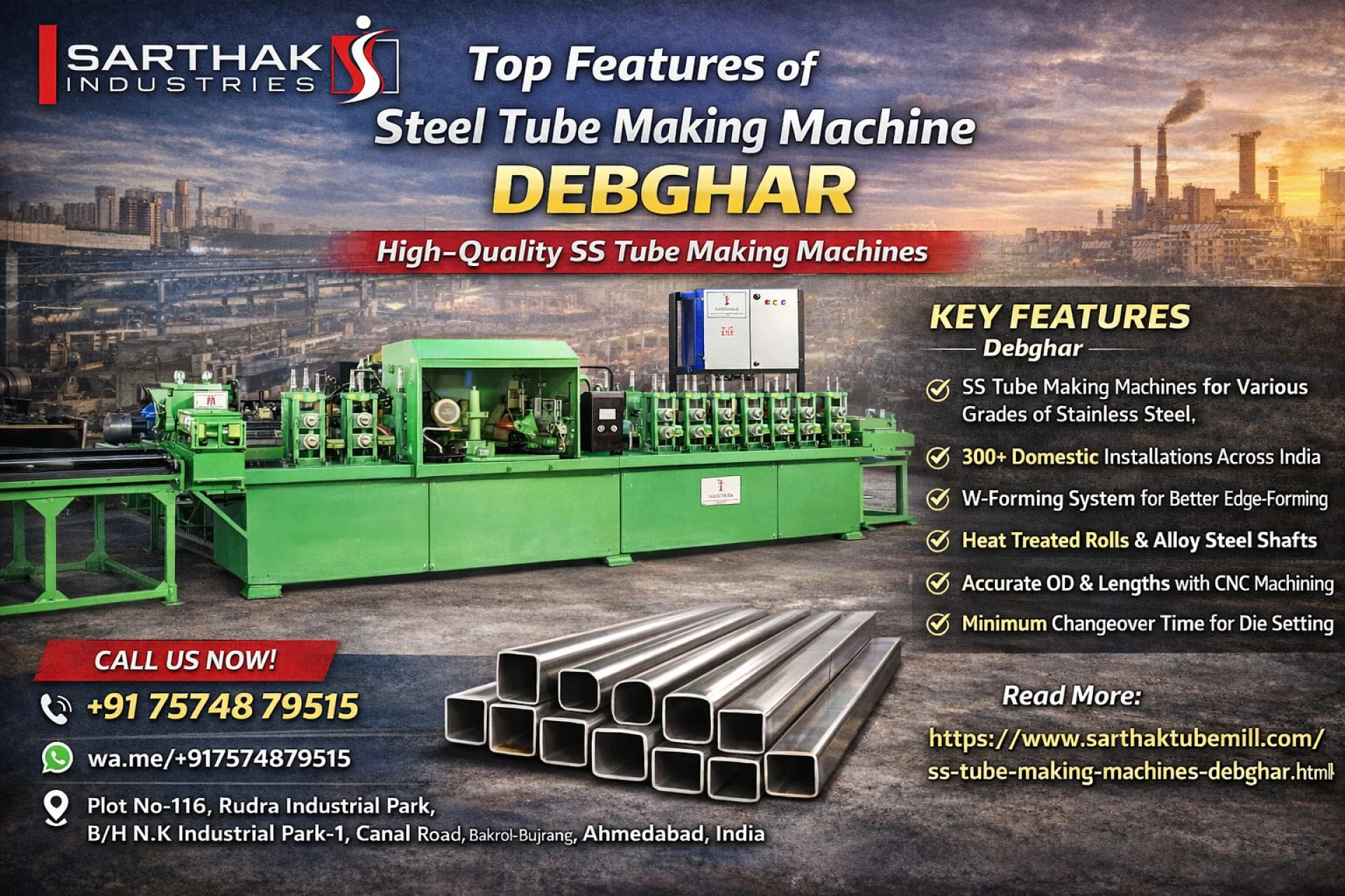 Top Features of Steel Tube Making Machine Debghar