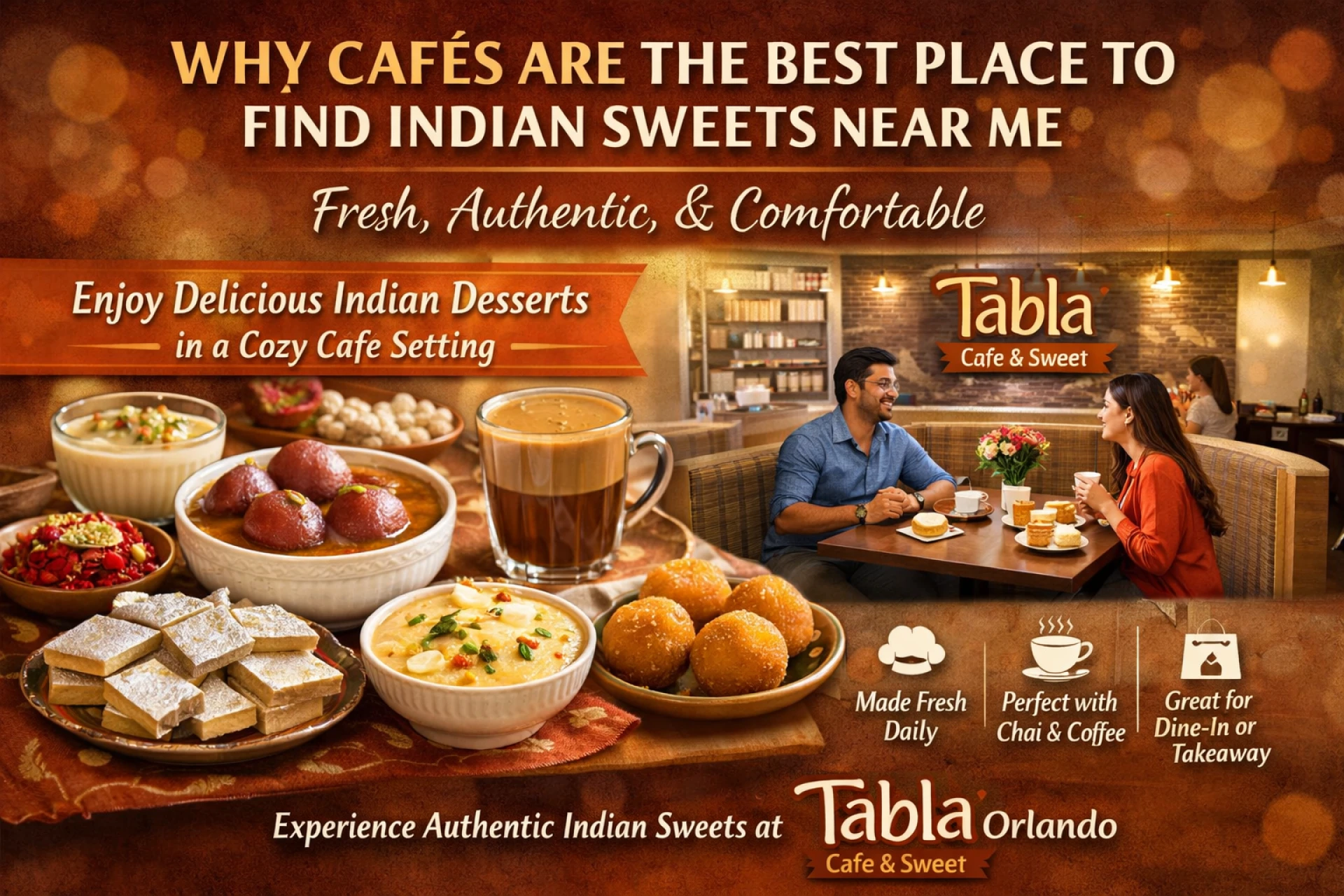 Why Cafés Are the Best Place to Find Indian Sweets Near Me