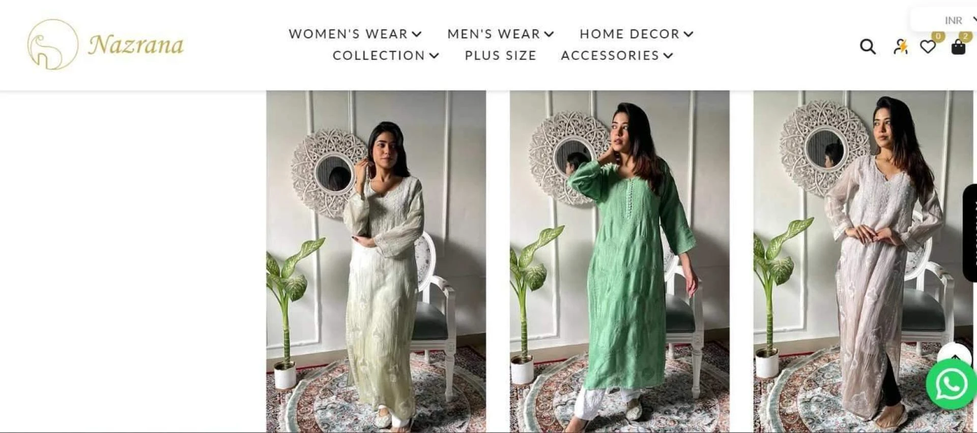 Shop Chikankari Kurta Online at Best Price – Nazrana Chikan
