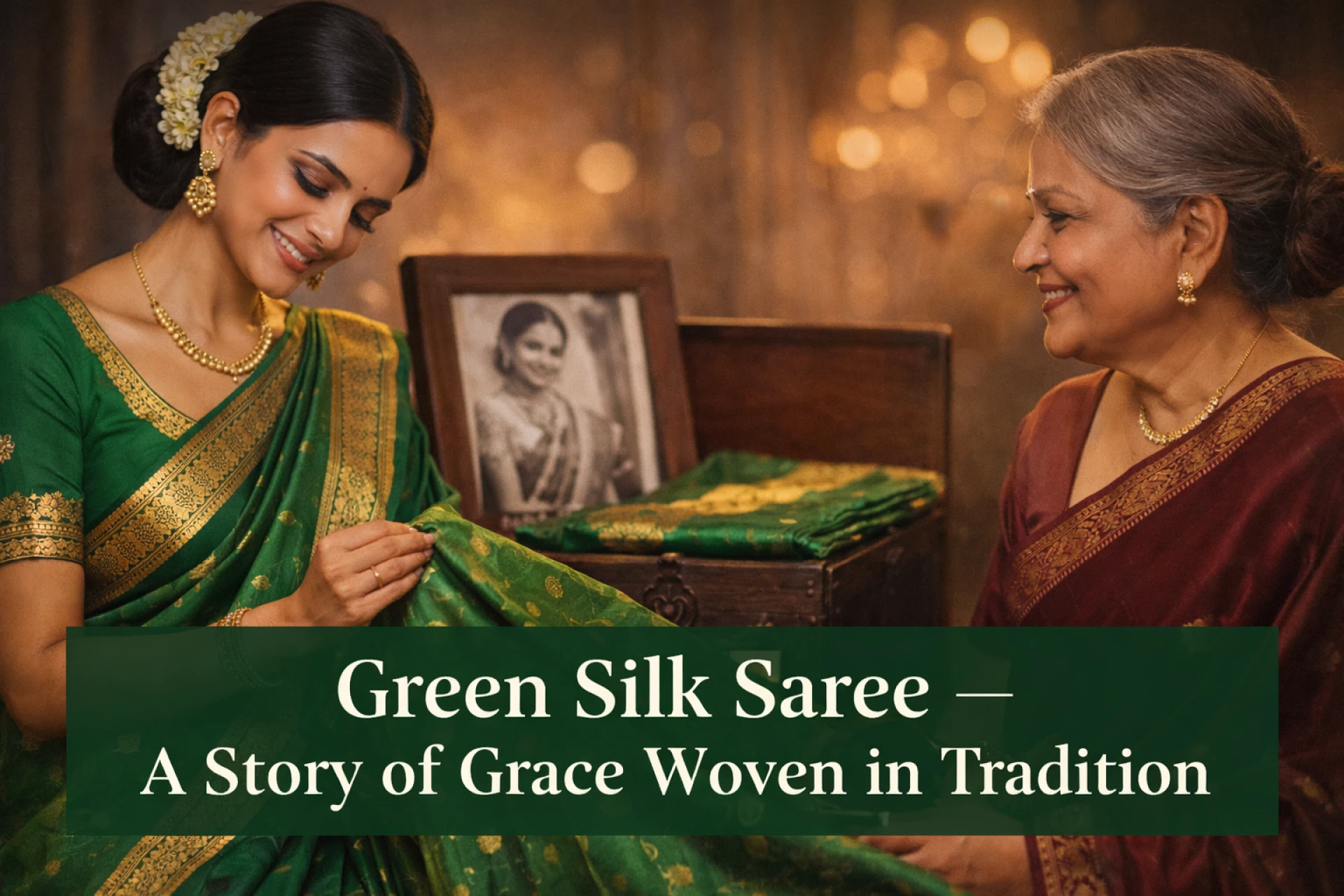 Green Silk Saree is a Story of Grace Woven in Tradition